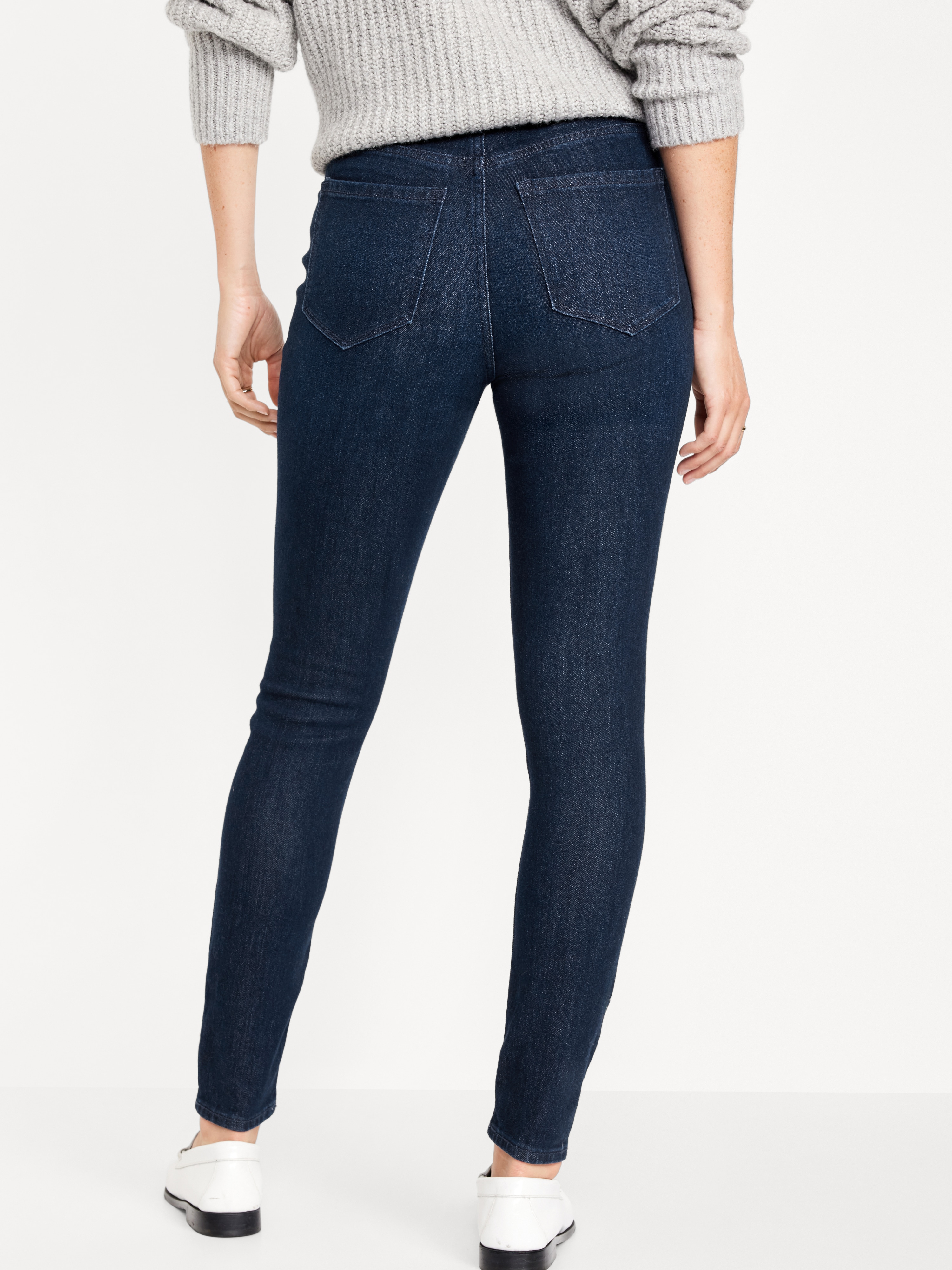High-Waisted Wow Super-Skinny Jeans - Dark Rinse - 2