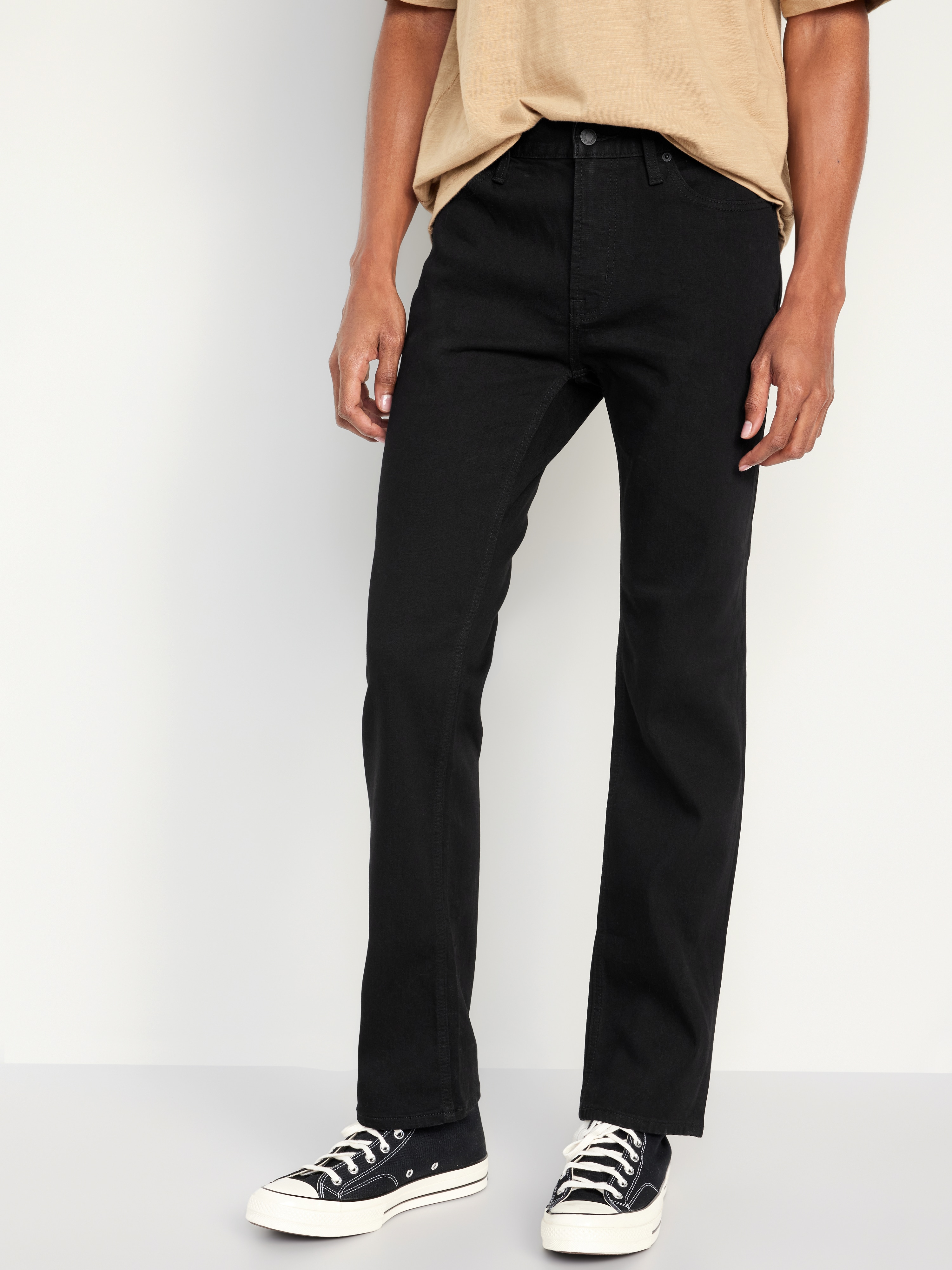 Straight Built-In Flex Jeans - Black Rinse - 1