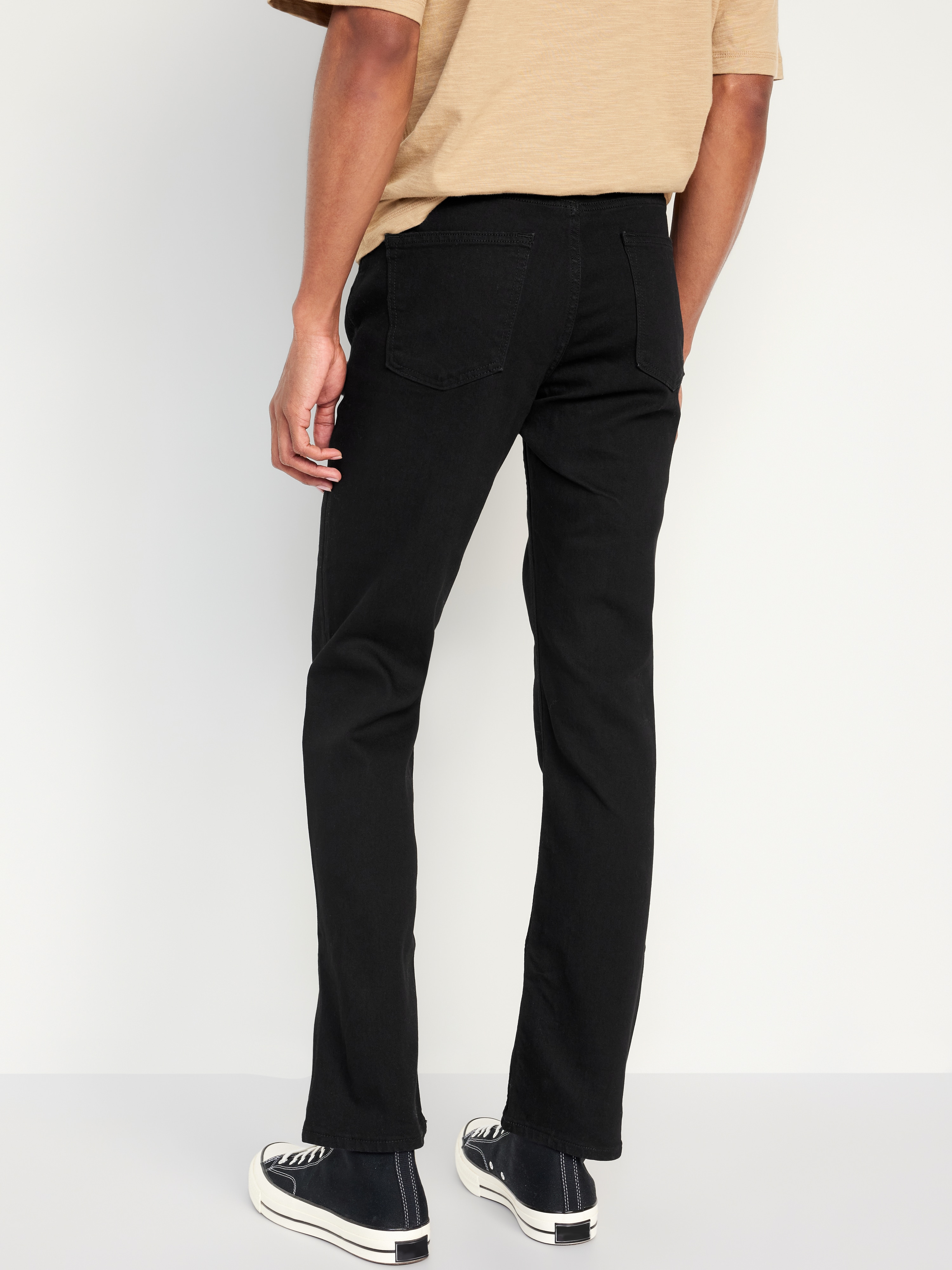 Straight Built-In Flex Jeans - Black Rinse - 2
