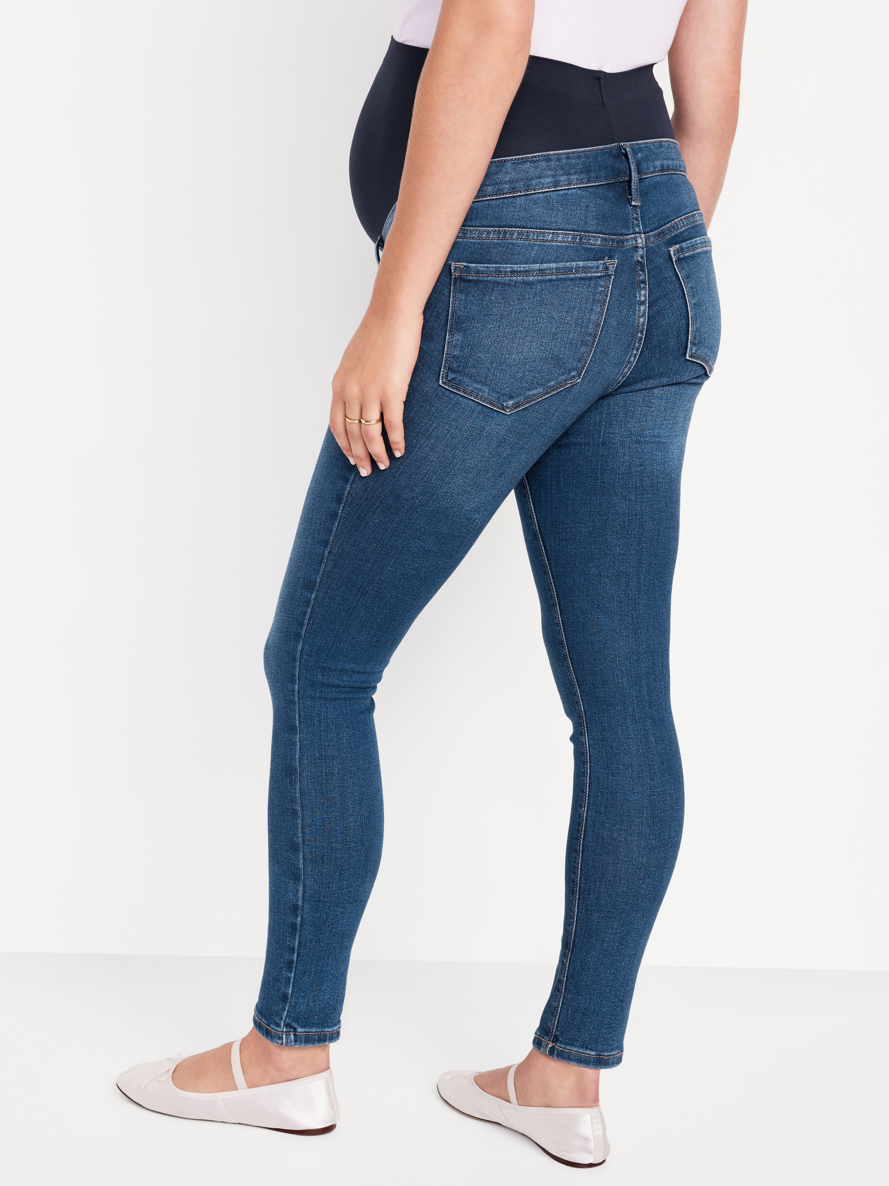 Maternity Full-Panel Rockstar Super Skinny Jeans - Dark Wash - 2