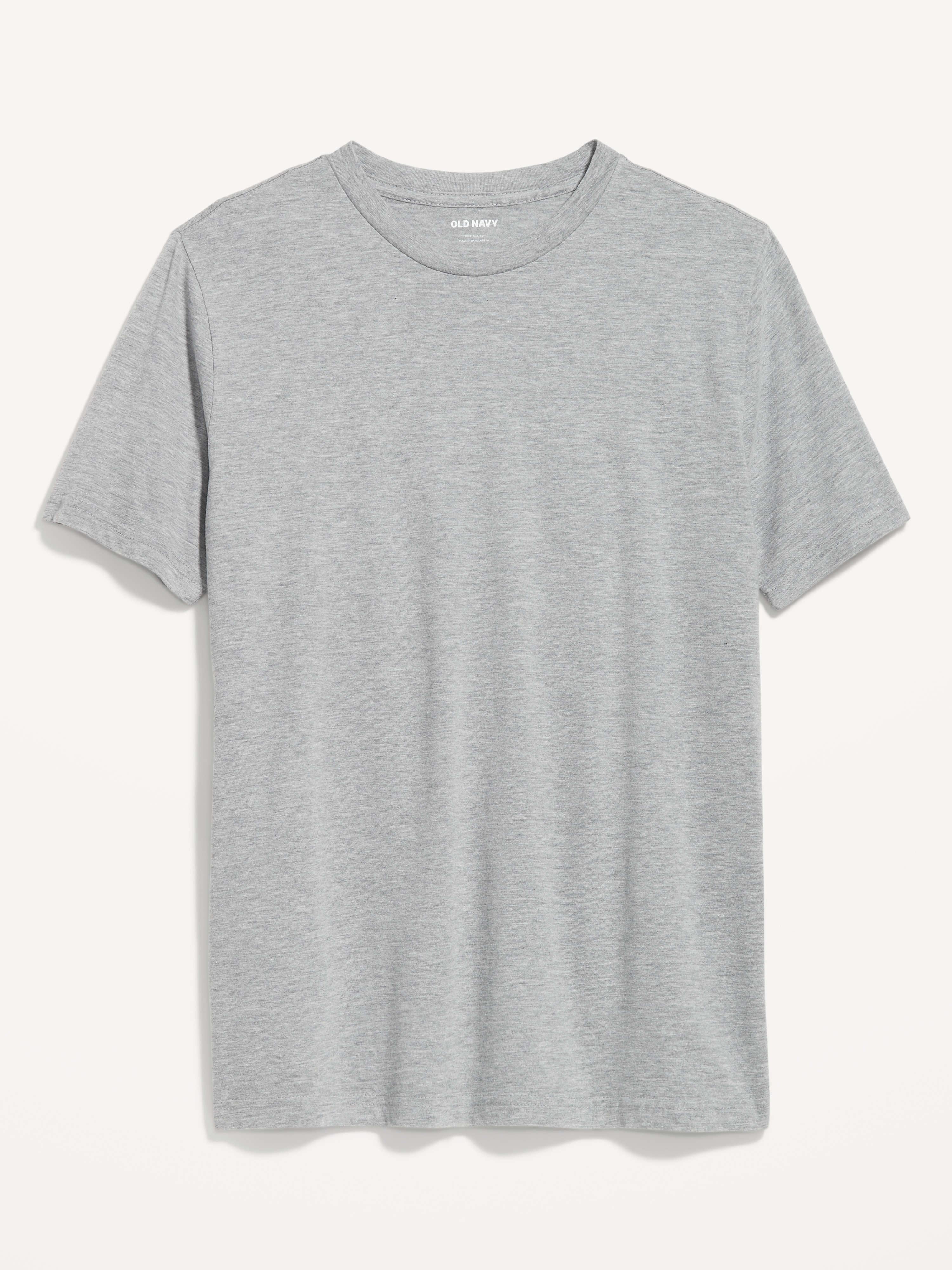 Soft-Washed Crew-Neck Short-Sleeve Tee - Light Gray Heather - 4