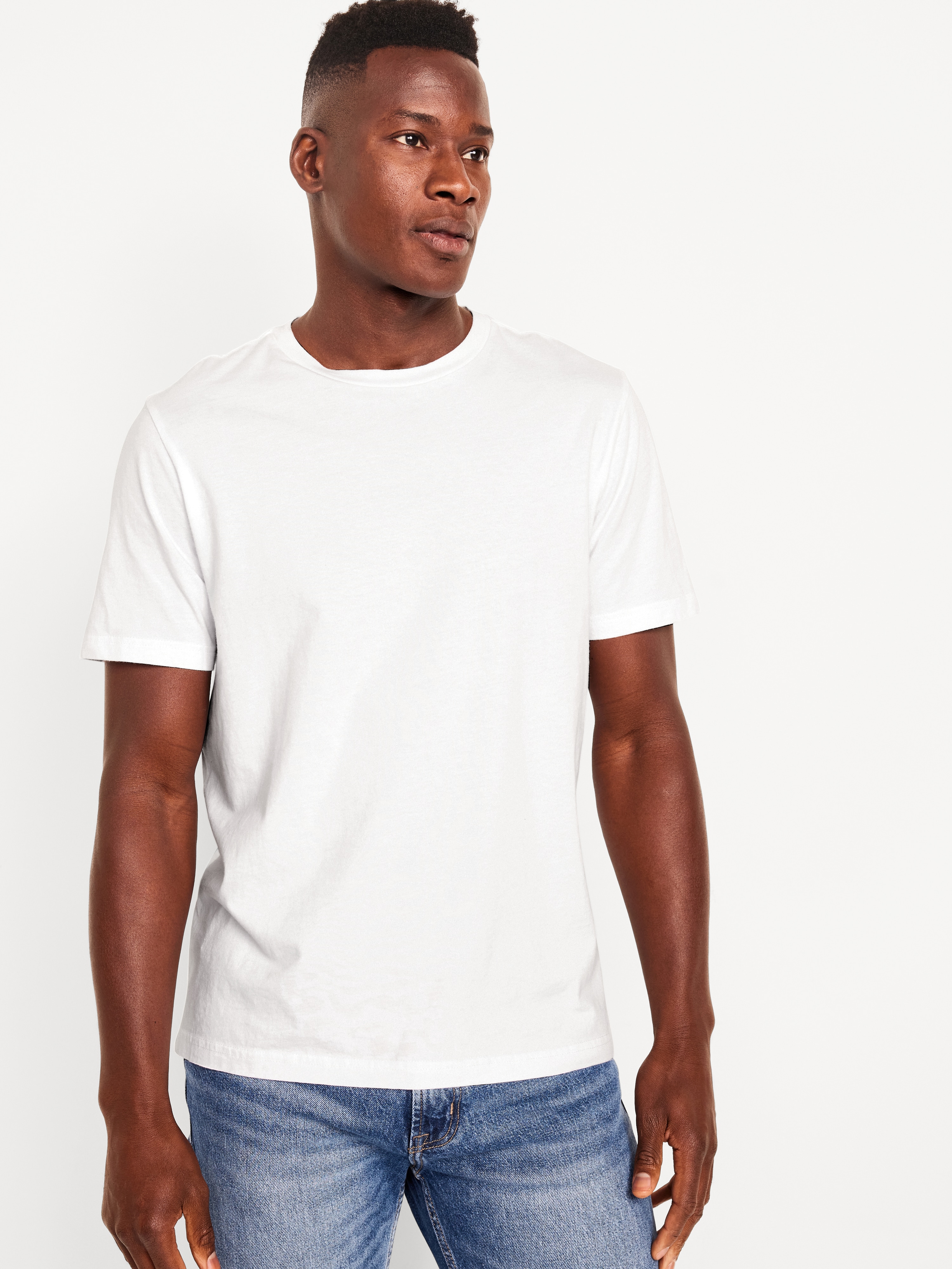 Soft-Washed Crew-Neck Short-Sleeve Tee - Calla Lily White - 1