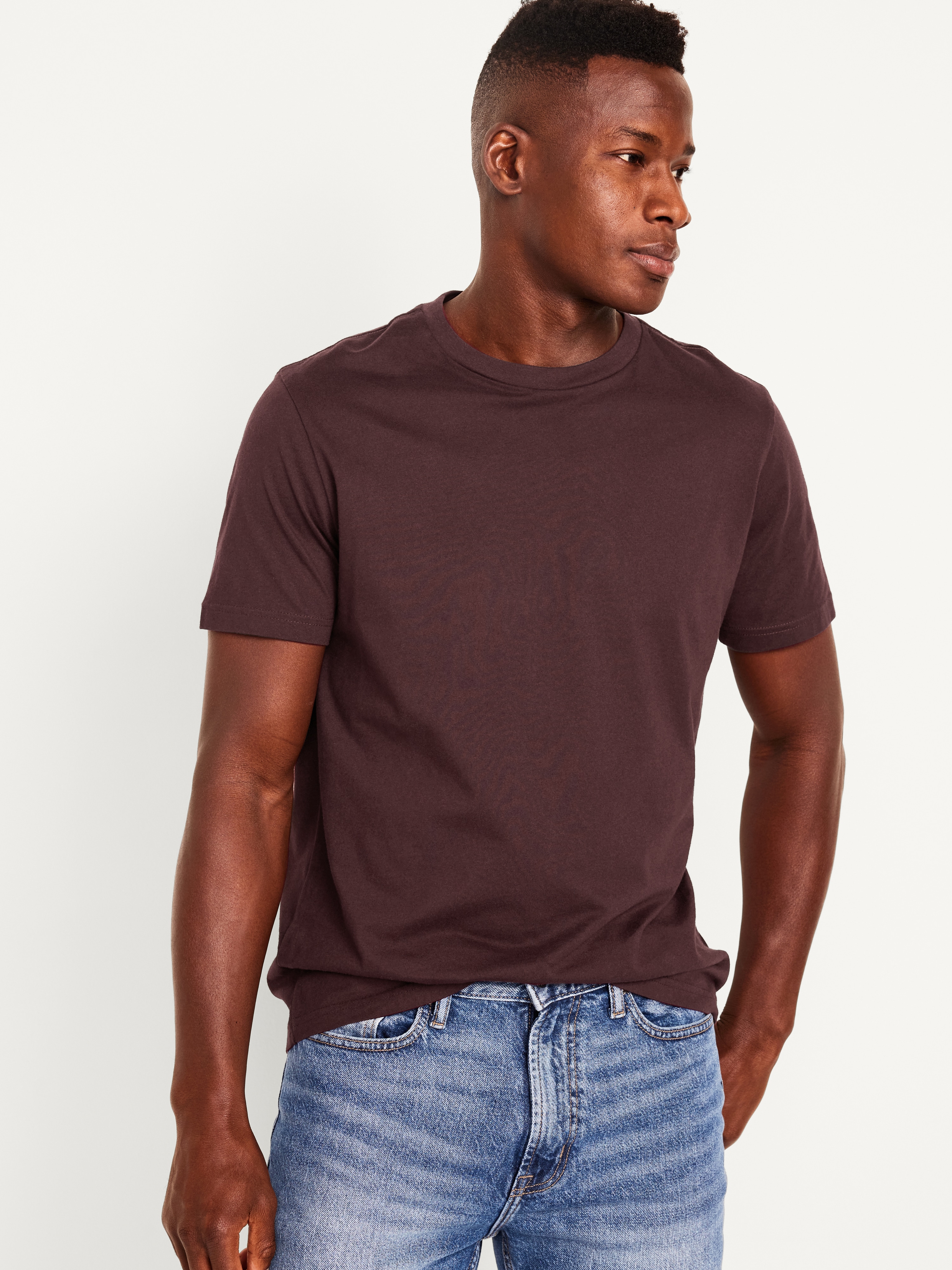 Soft-Washed Crew-Neck Short-Sleeve Tee - Raisin Arizona - 1