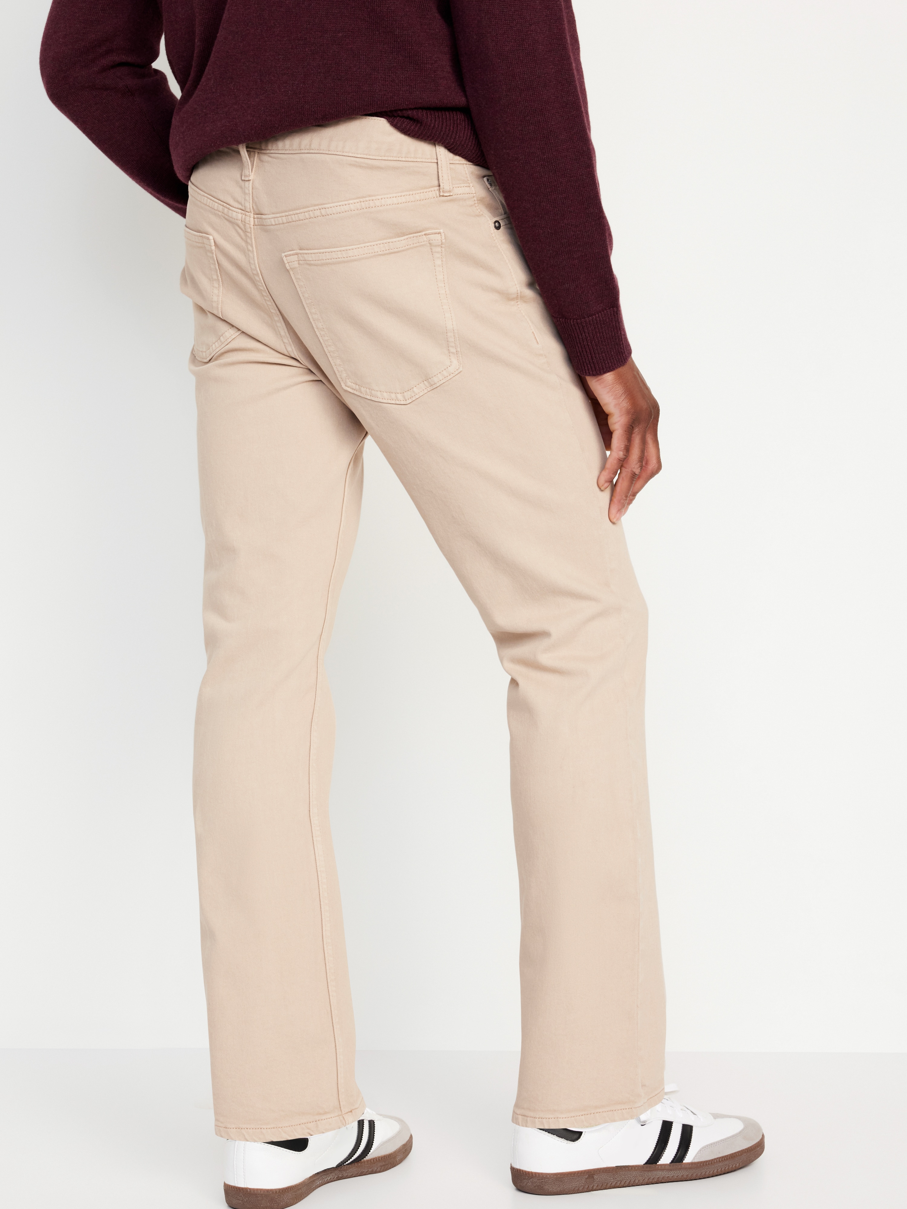Straight Built-In Flex Jeans - Tan - 2