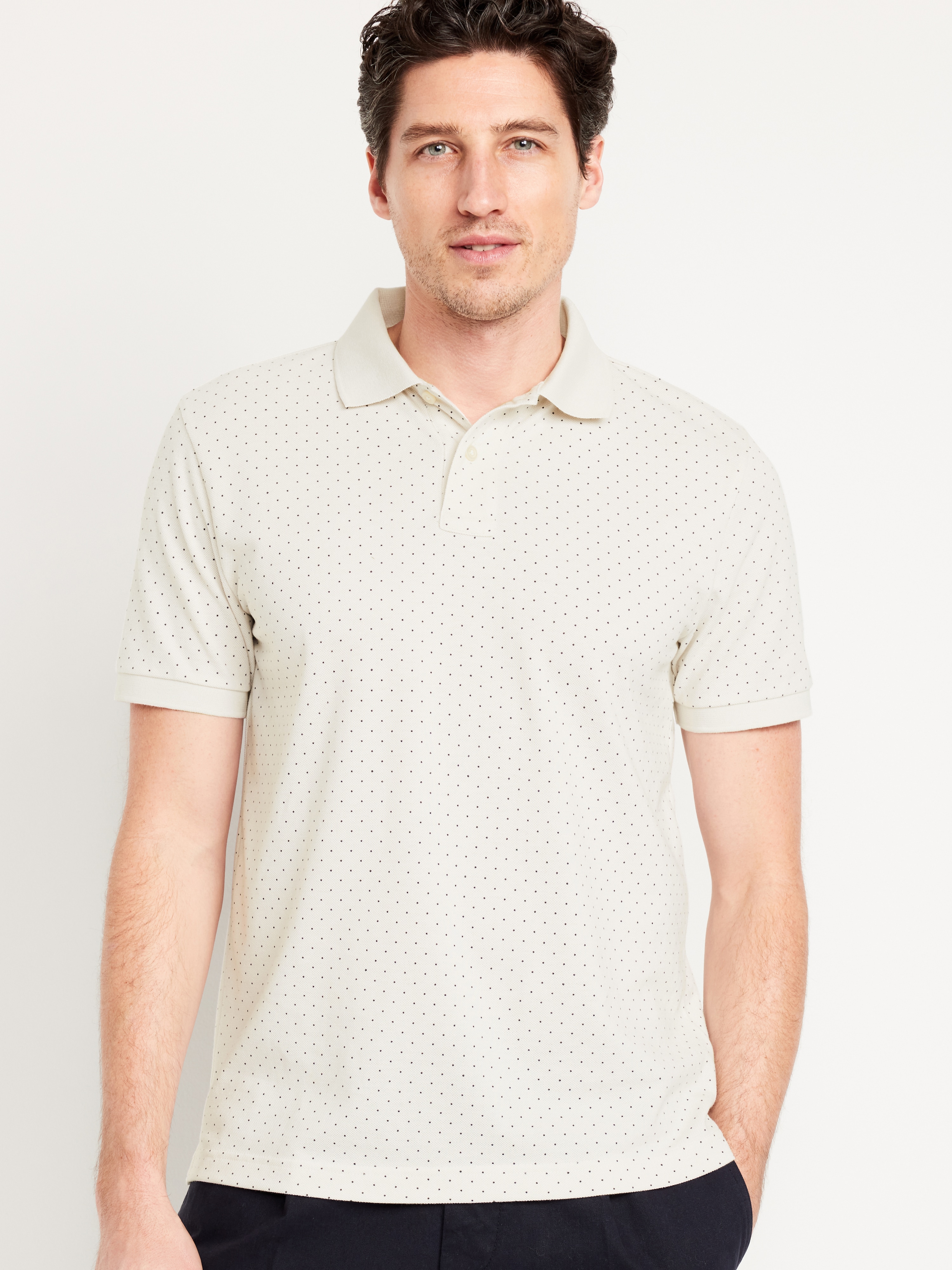 Built-In Flex Pro Polo for Men - Dots - 1