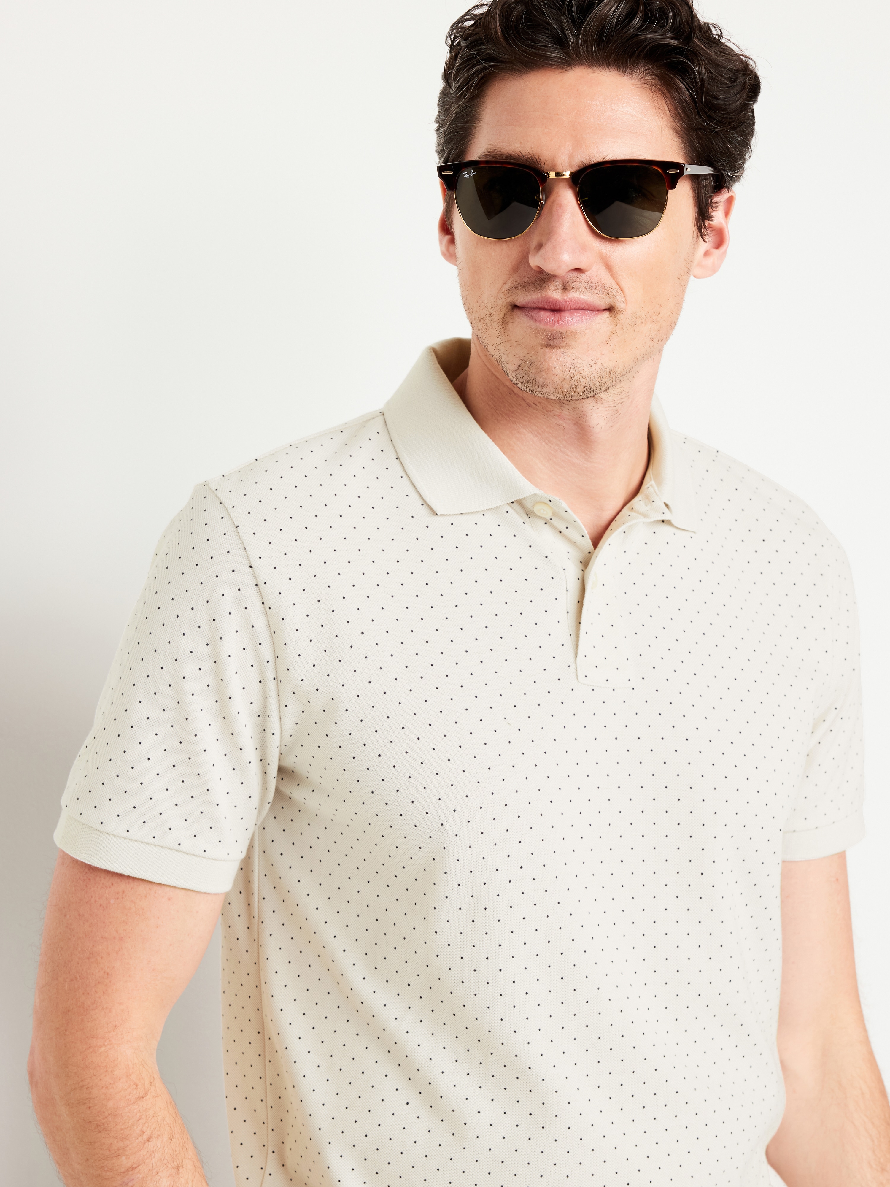 Built-In Flex Pro Polo for Men - Dots - 3