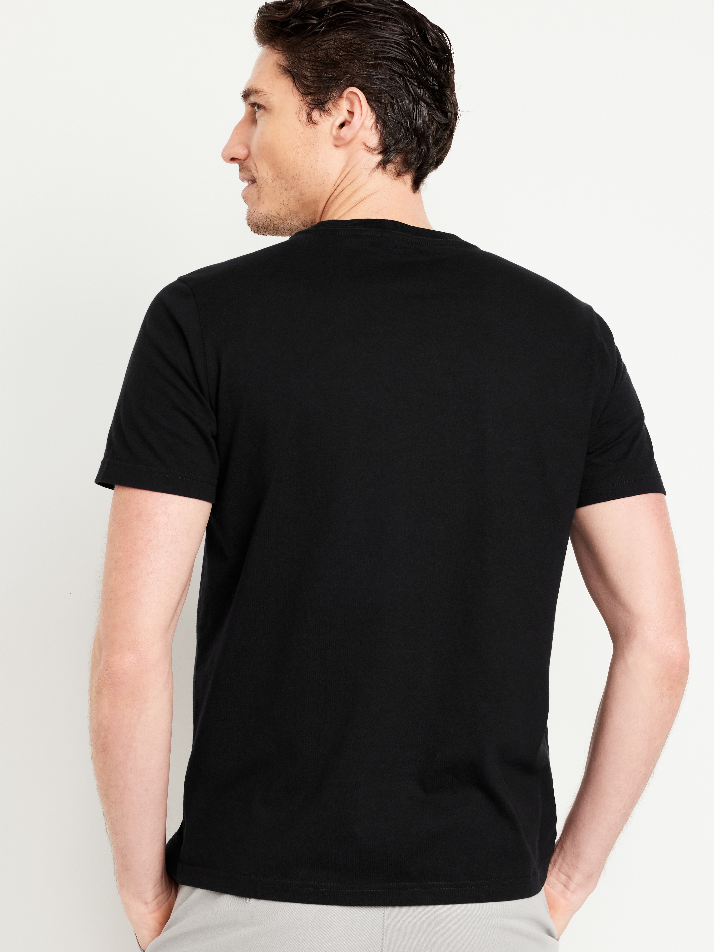 Soft-Washed Crew-Neck Short-Sleeve Tee - Black Jack - 2
