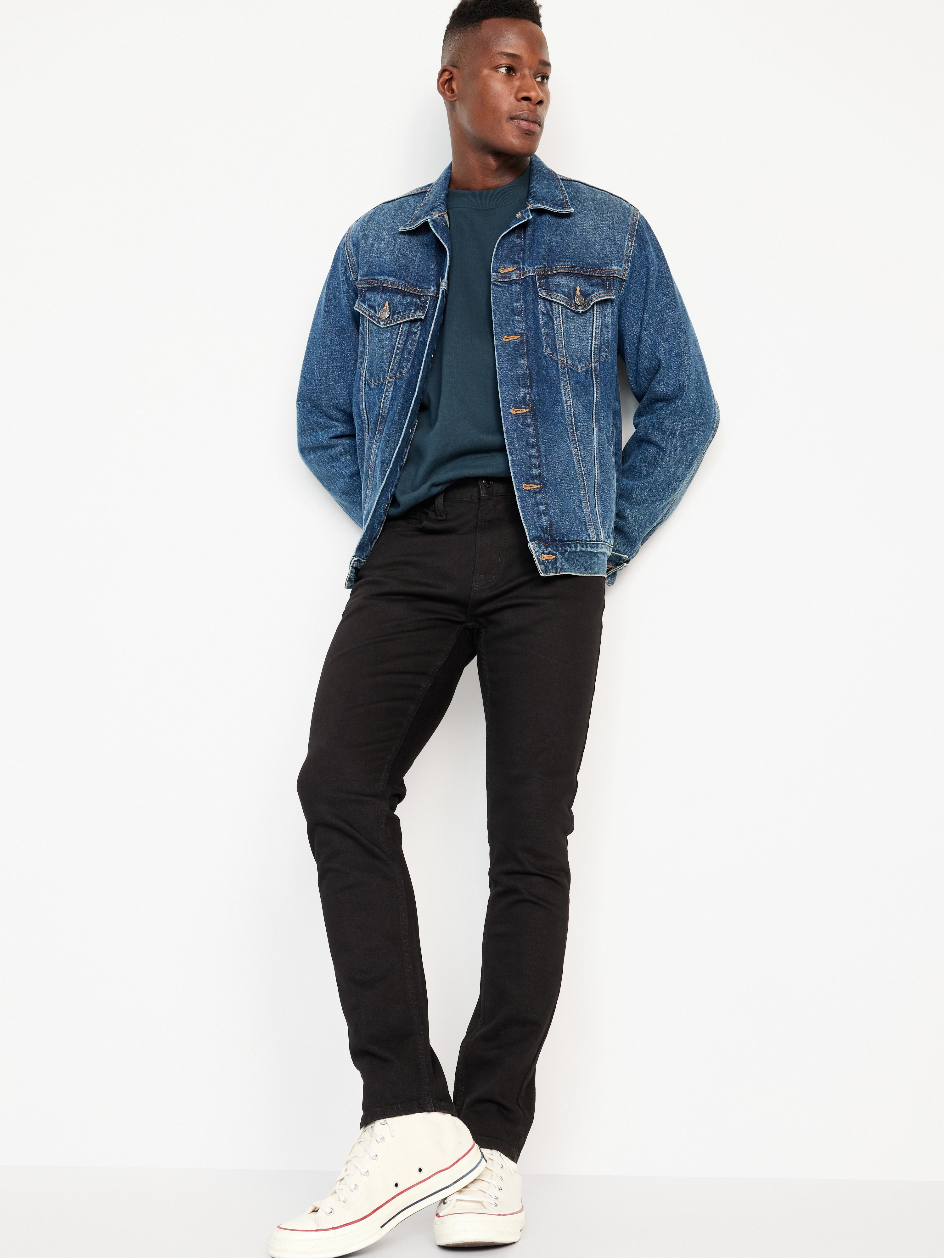 Slim Built-In-Flex Jeans - Black Rinse - 3