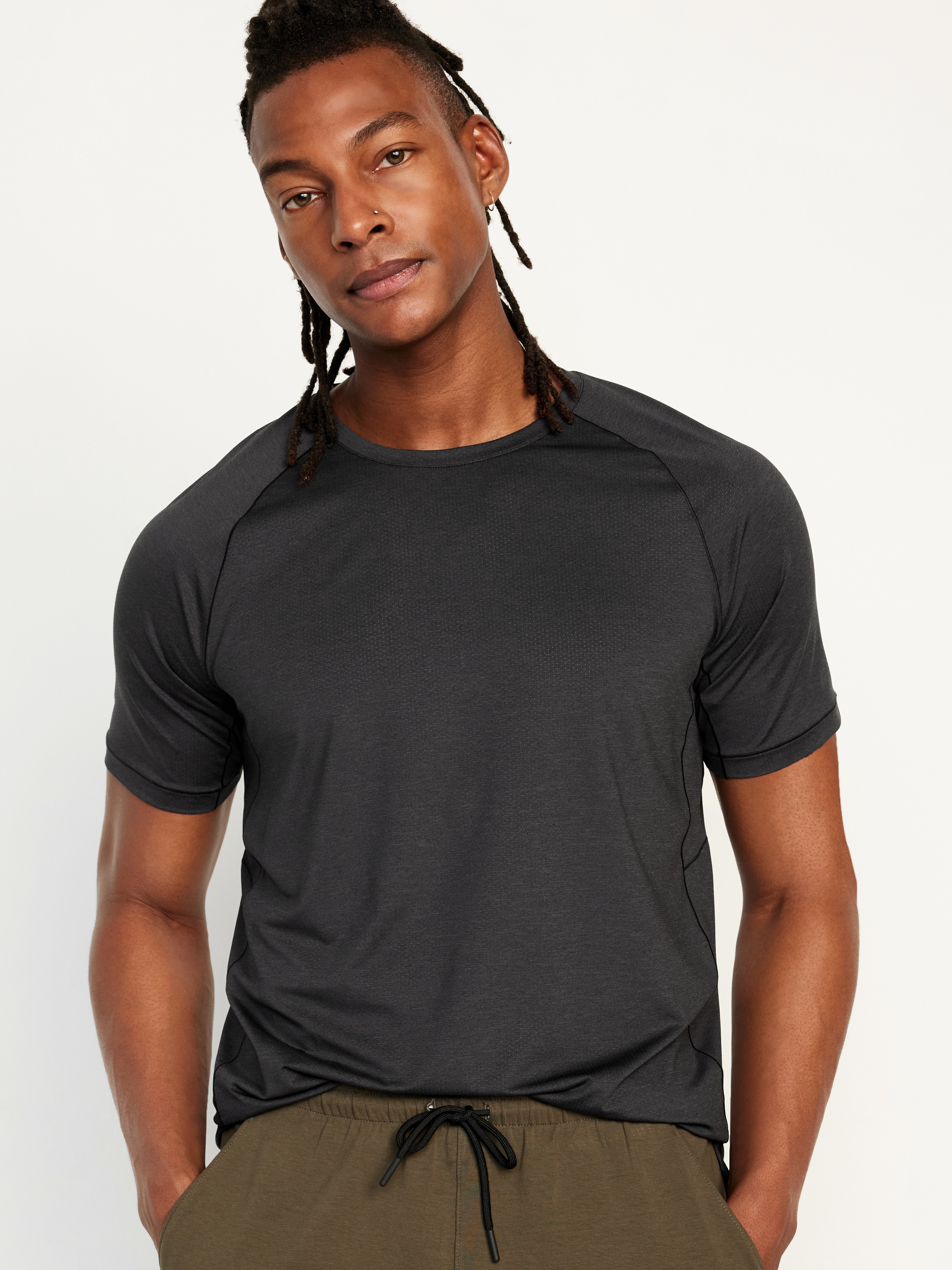 Slim Fit Performance Vent T-Shirt - Black Jack - 1