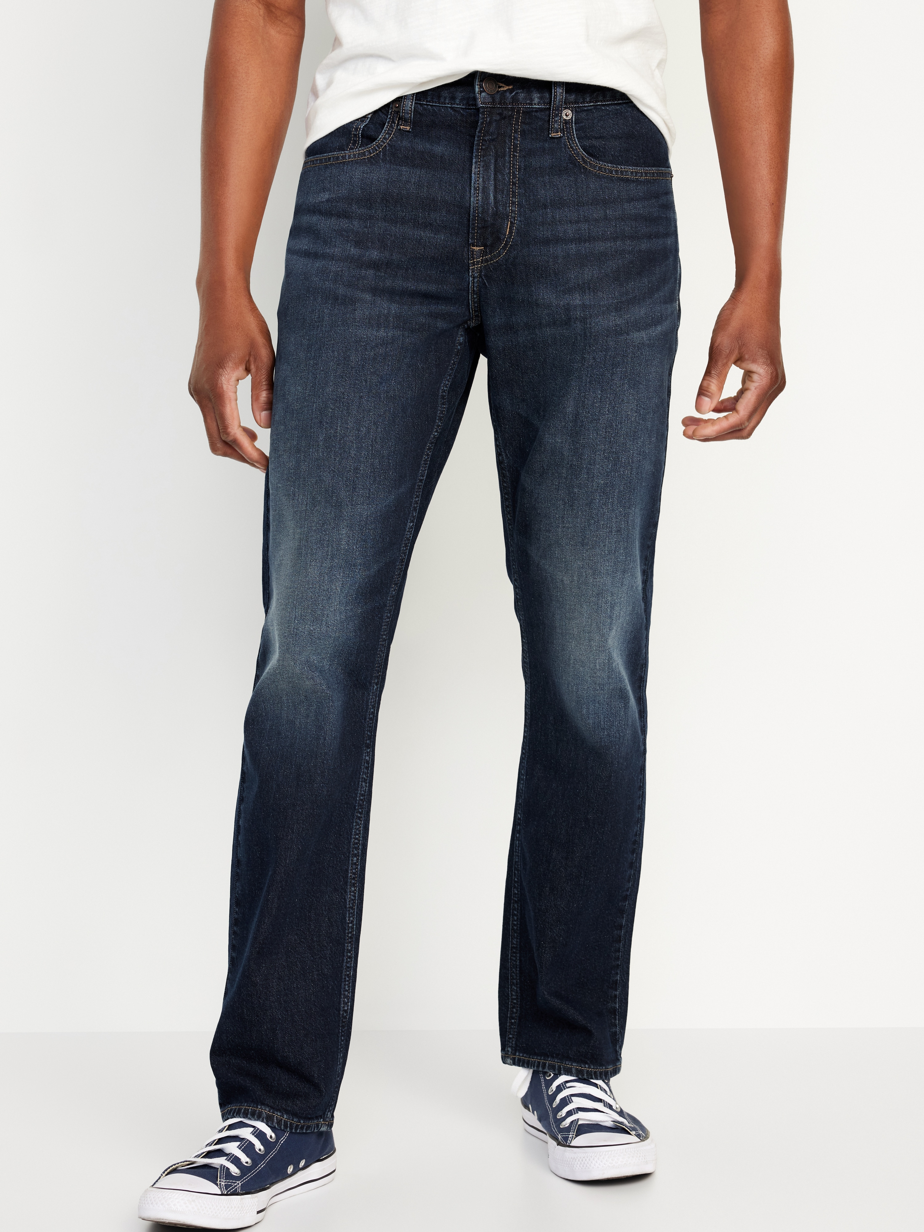 Straight Built-In Flex Jeans - Dark Wash - 1