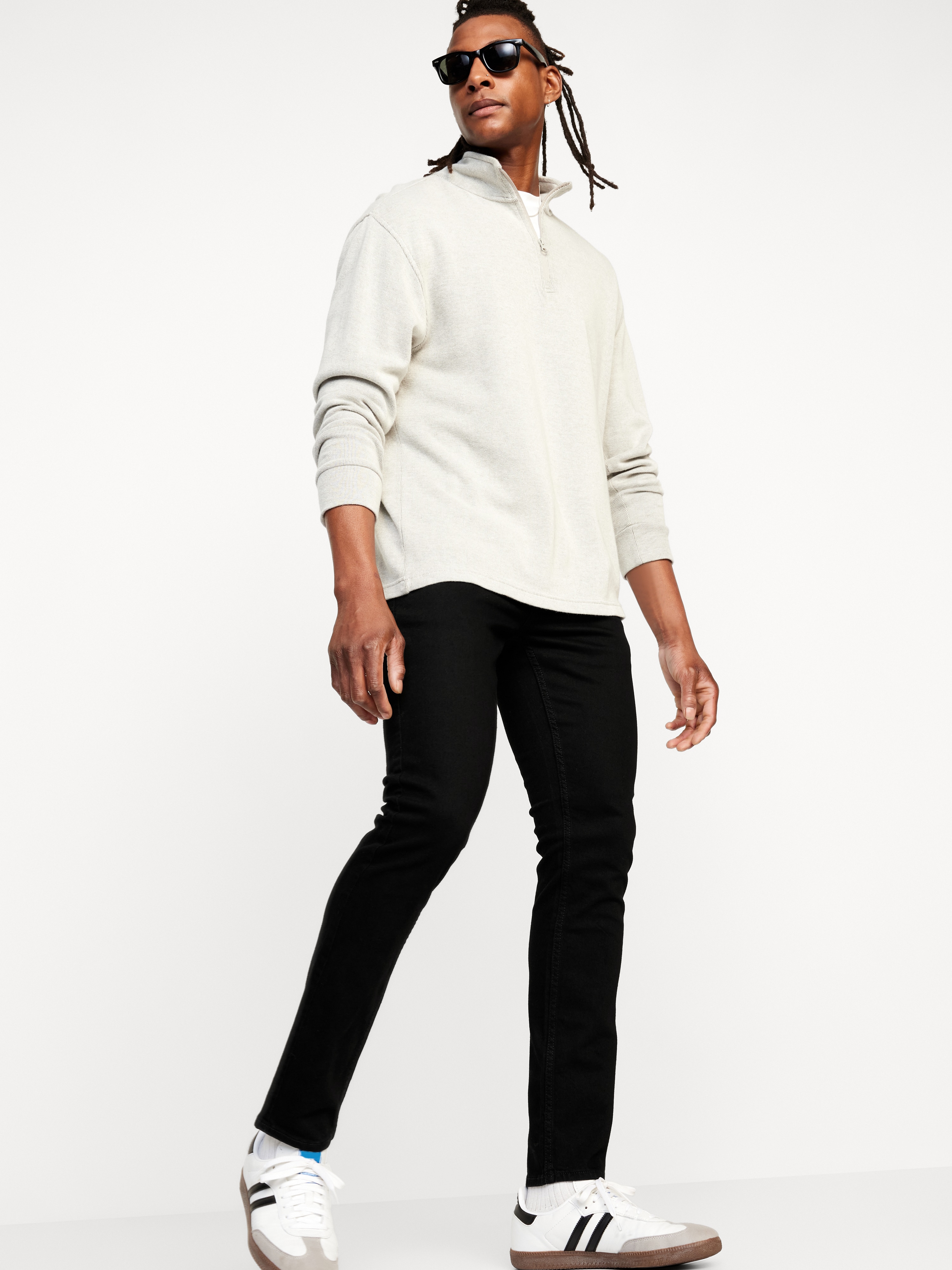 Skinny Built-In Flex Jeans - Black Rinse - 3