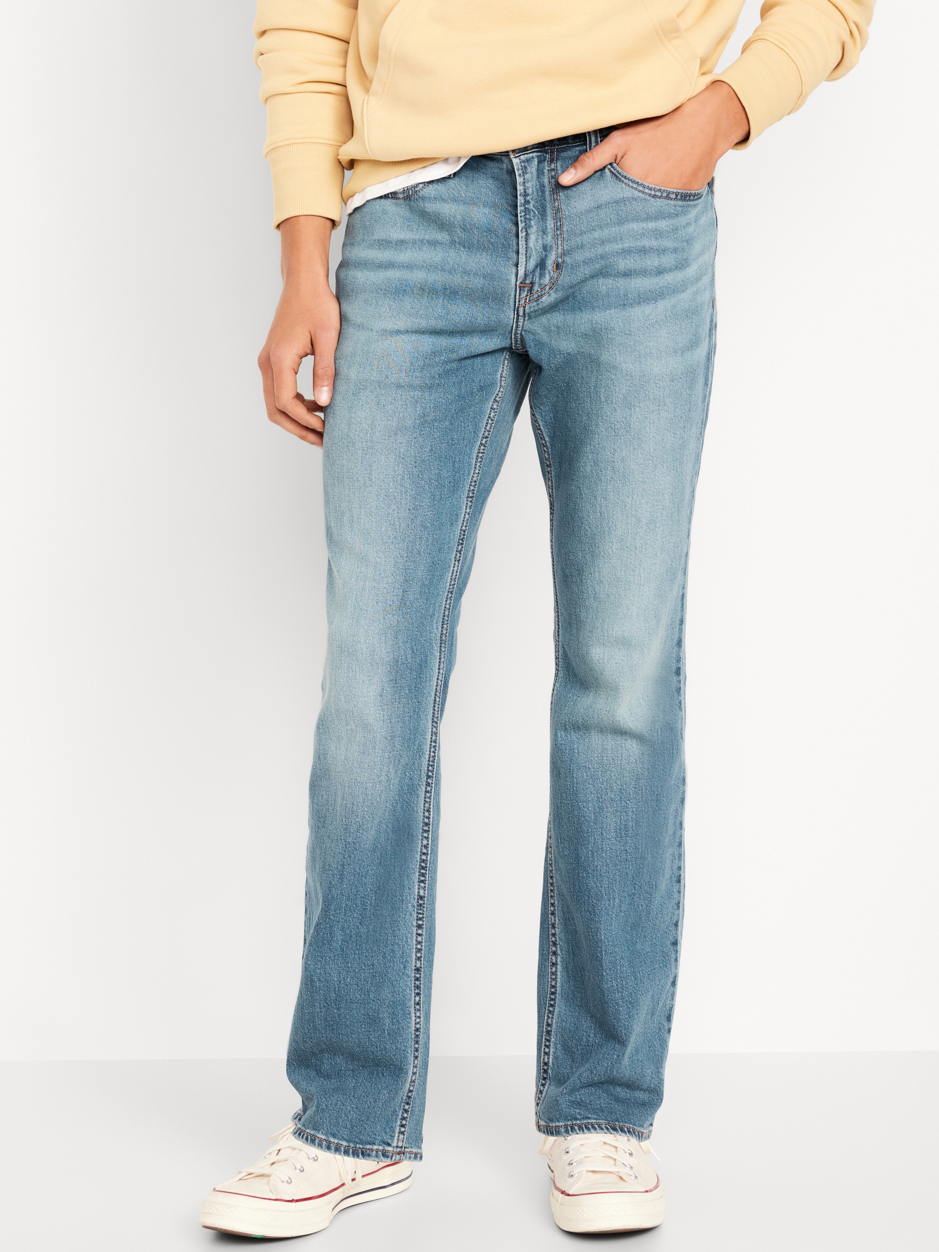 Boot-Cut Built-In Flex Jeans - Light Wash - 1