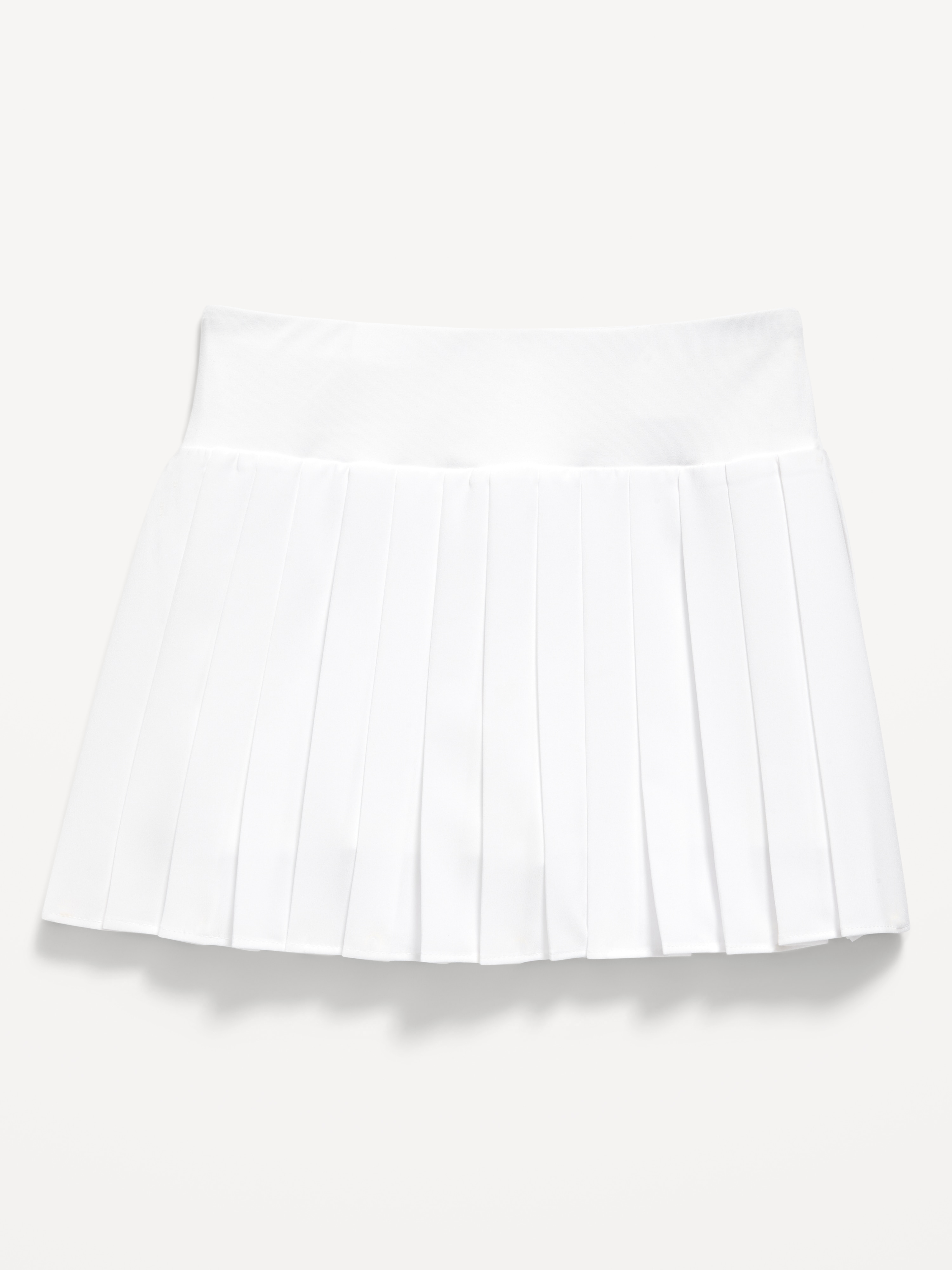 High-Waisted Pleated Performance Skort for Girls - Calla Lily White - 1