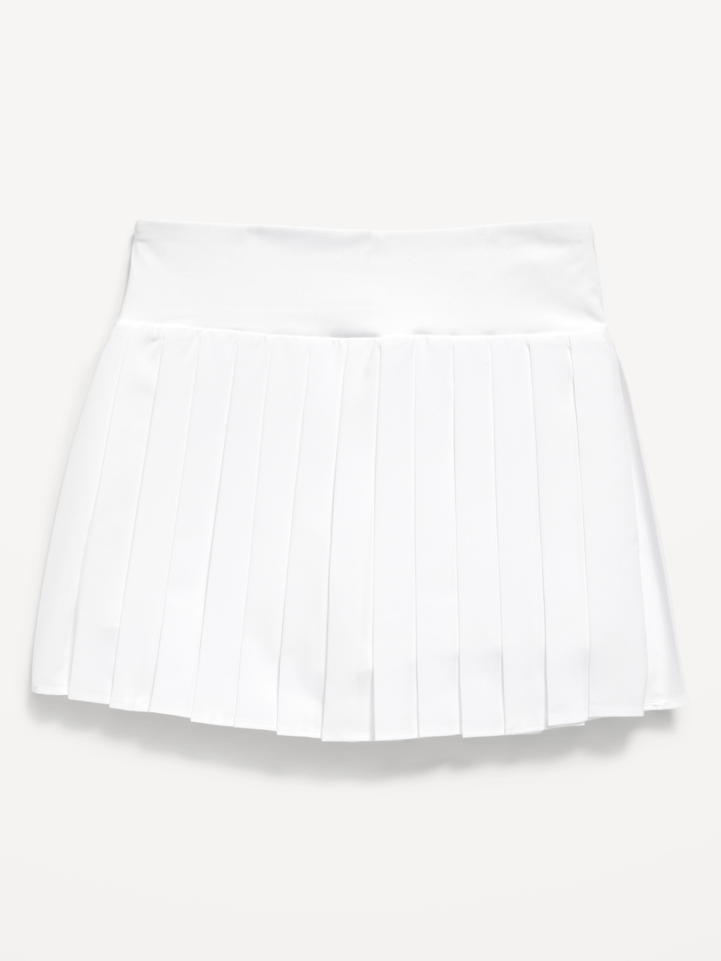 High-Waisted Pleated Performance Skort for Girls - Calla Lily White - 2