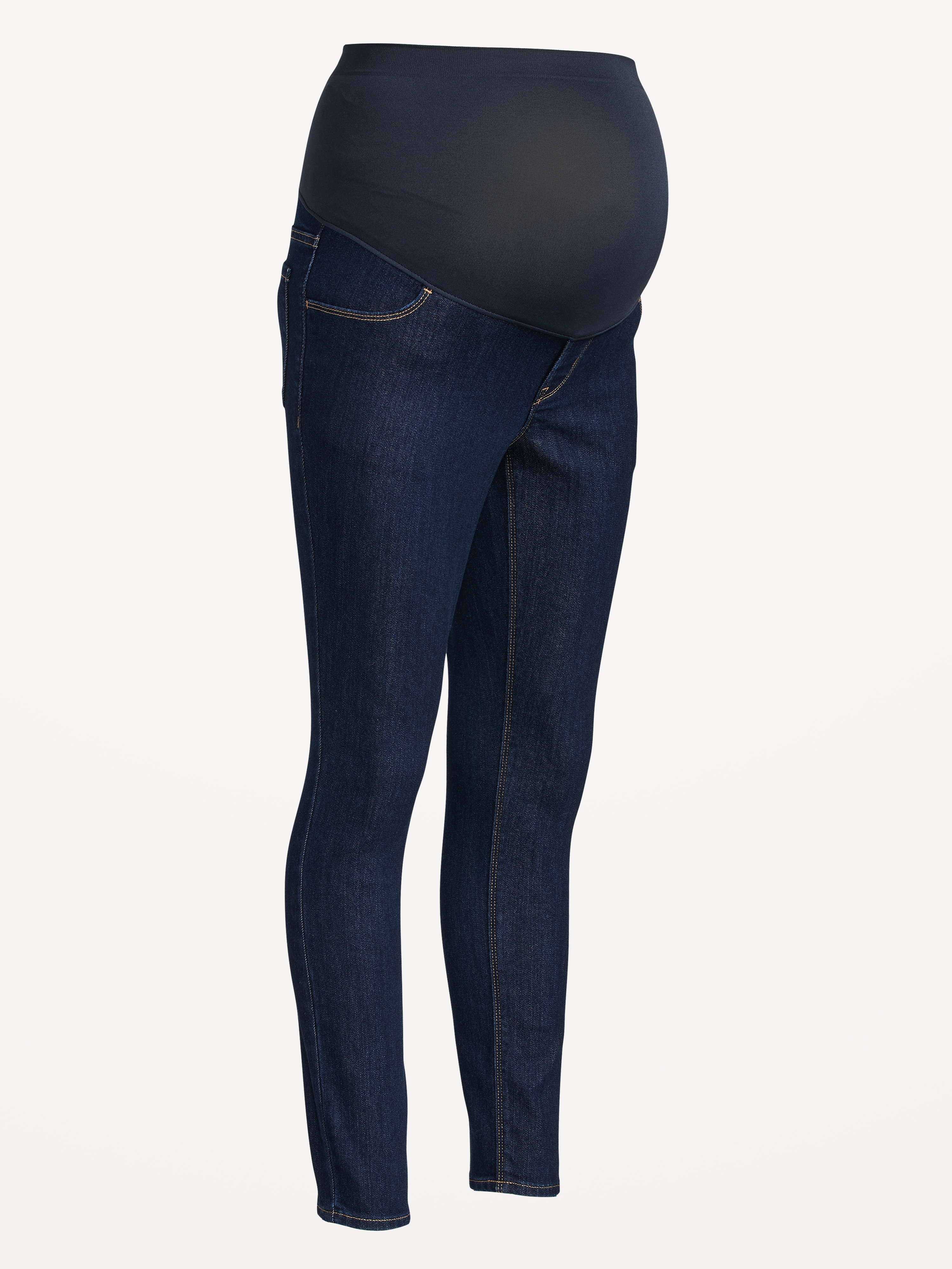 Maternity Full-Panel Skinny Jeans - Dark Wash - 4