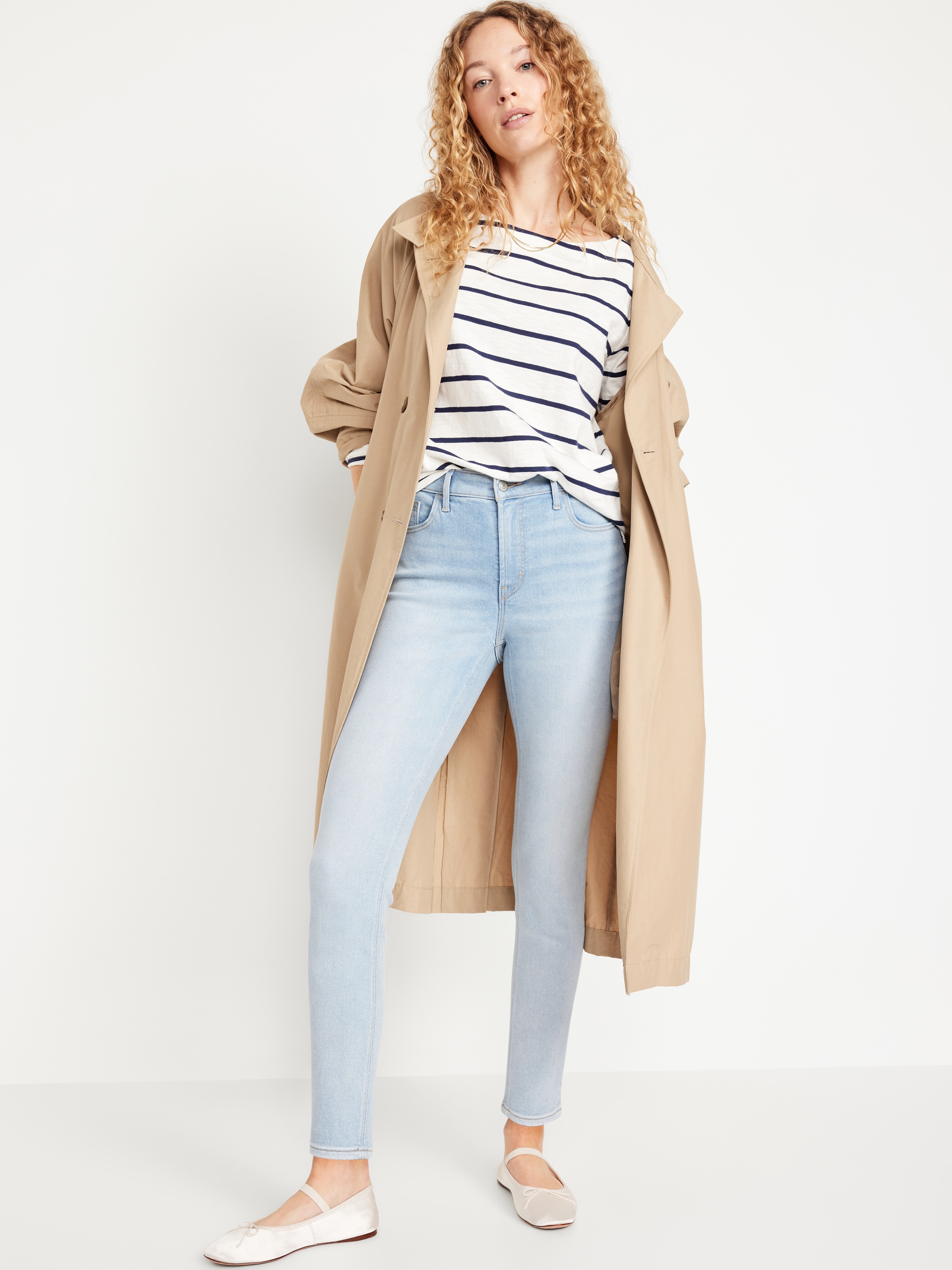 High-Waisted Rockstar Super-Skinny Jeans - Light Dip - 3