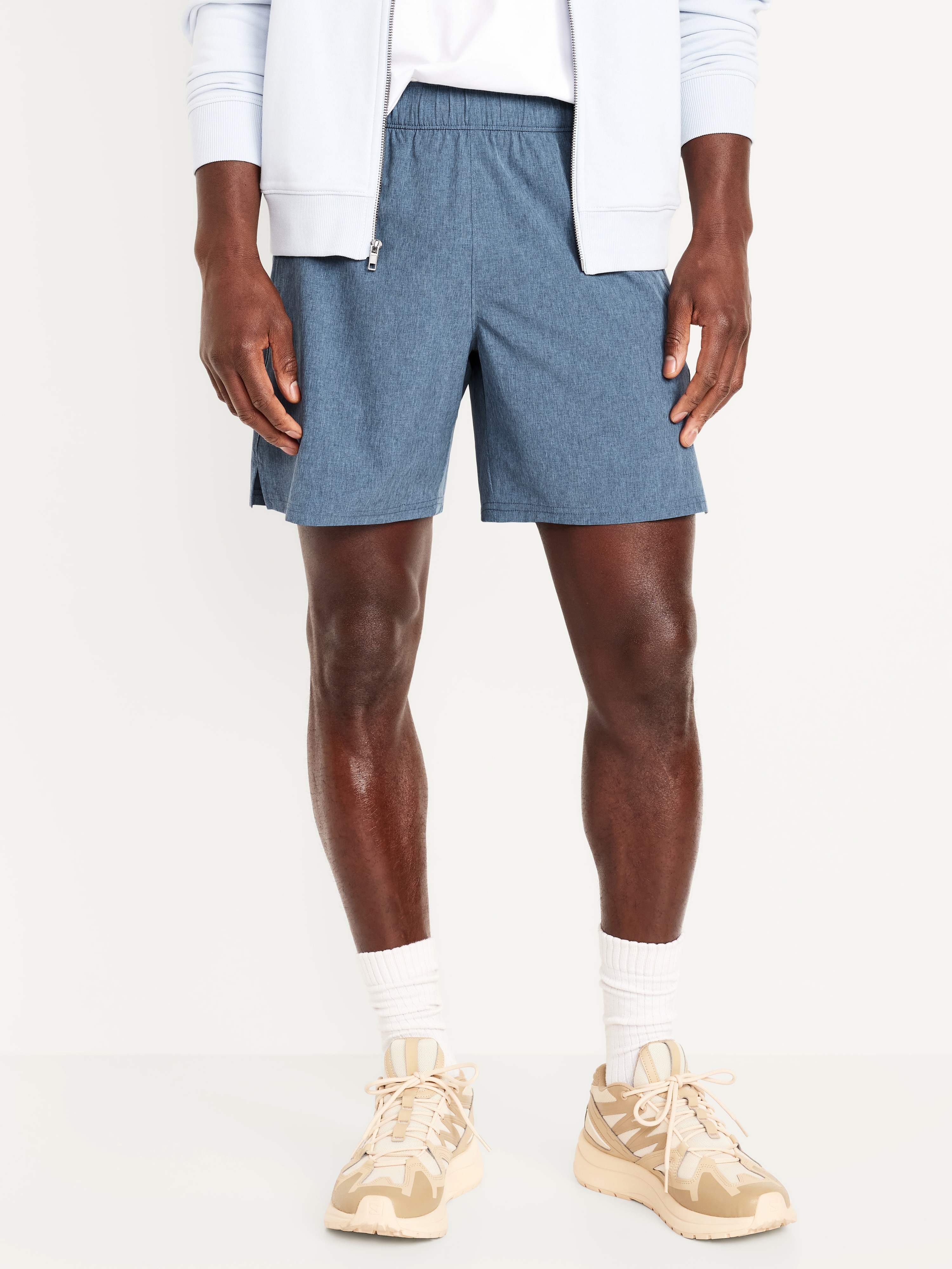 StretchTech Workout Shorts -- 7-inch inseam - Wintry Waters - 1