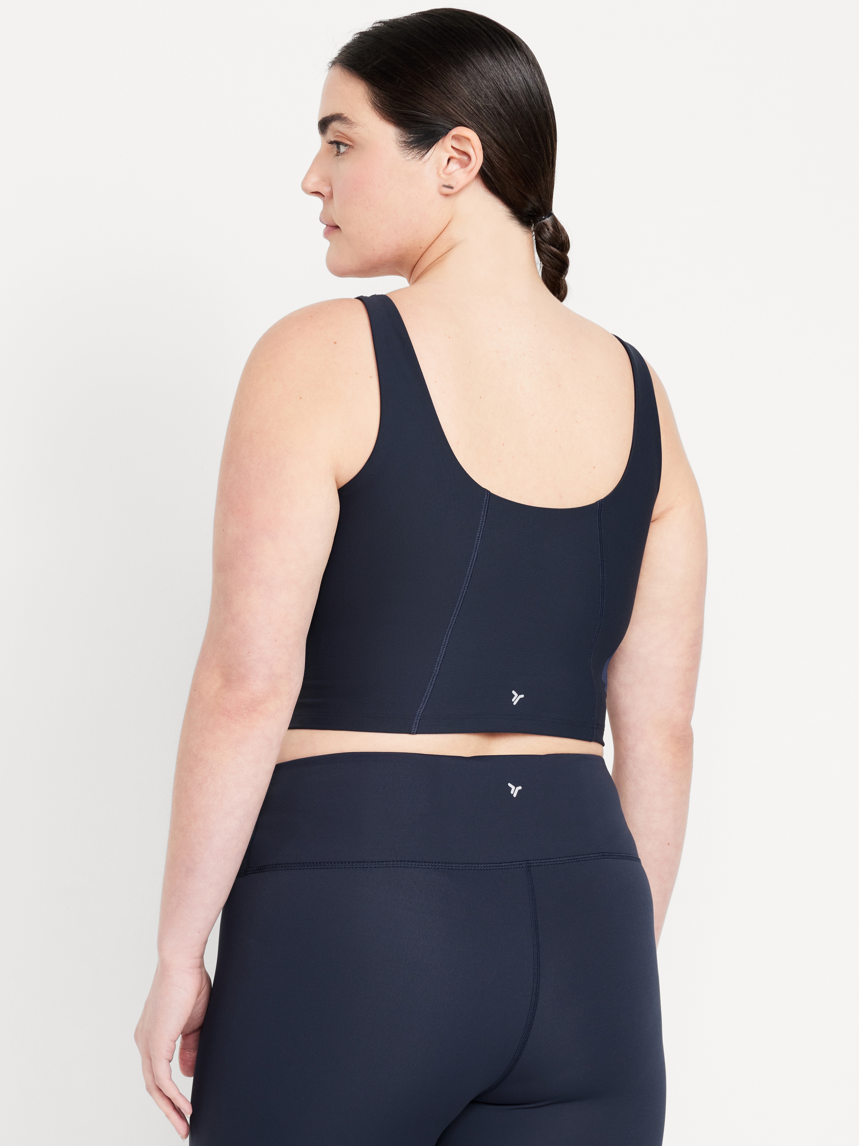 Light Support PowerSoft Longline Sports Bra - Navy Blue - 6