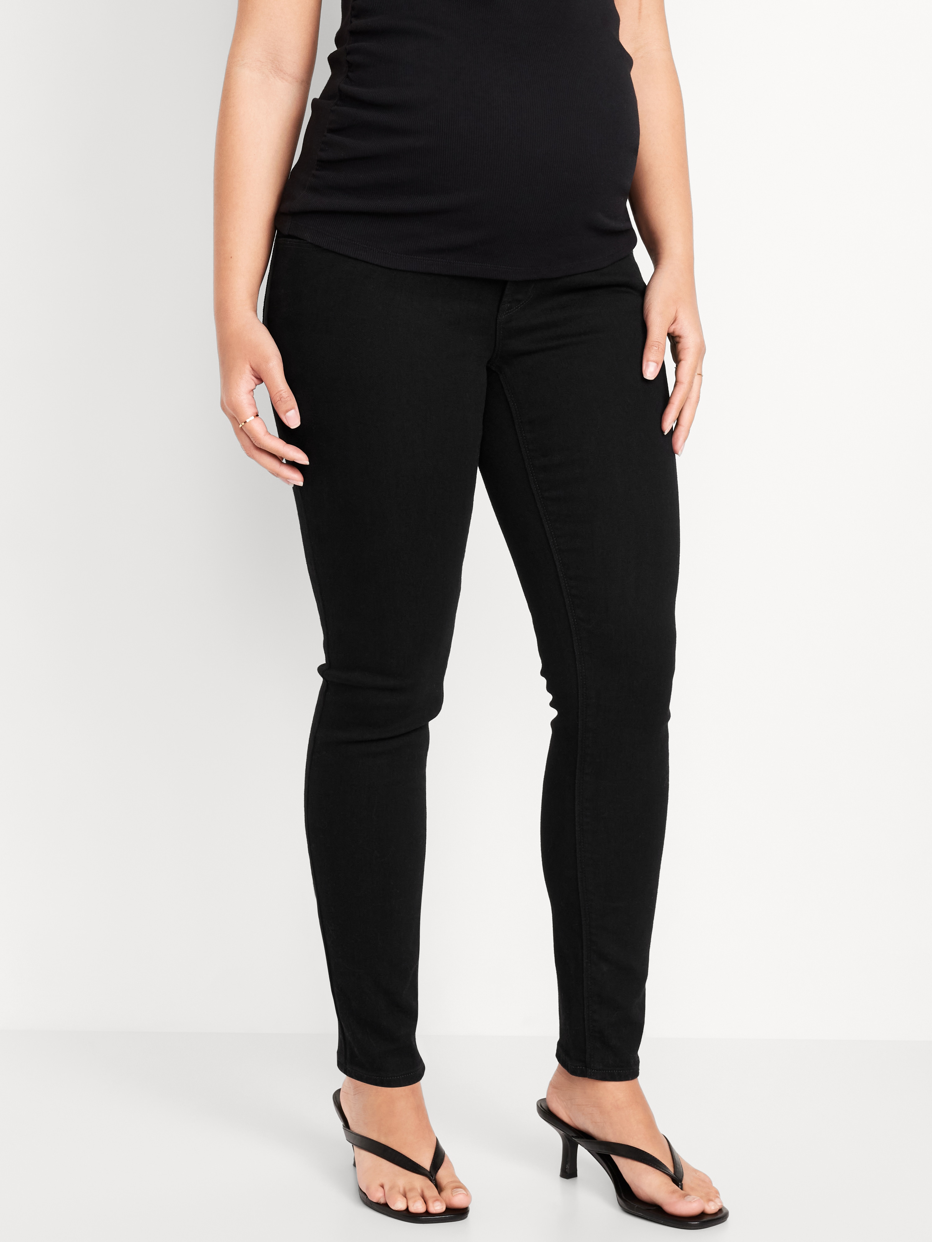 Maternity Full-Panel Skinny Jeans - Black Jack - 2