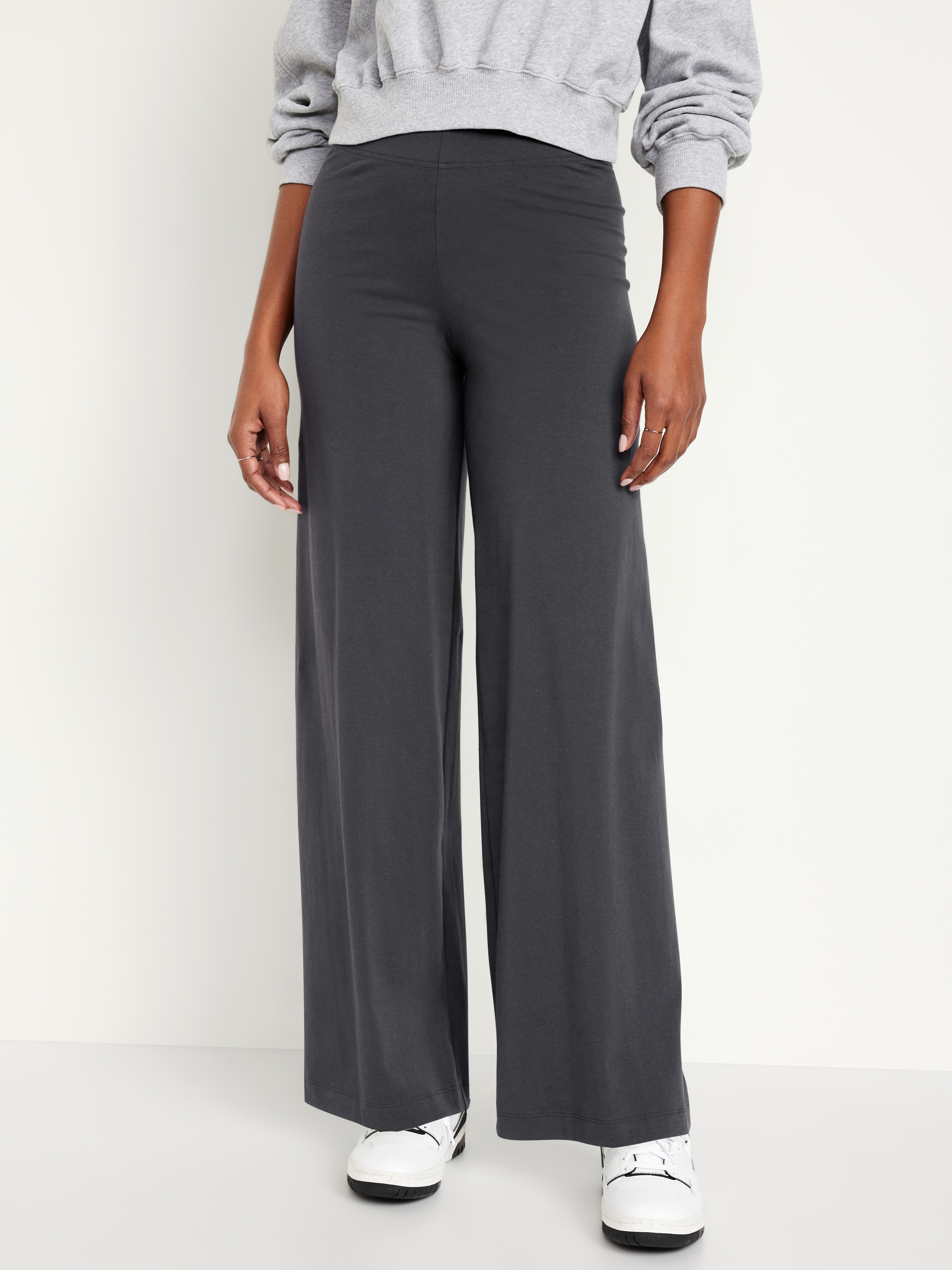 High-Waisted Fashion Wide-Leg Leggings - Panther - 1