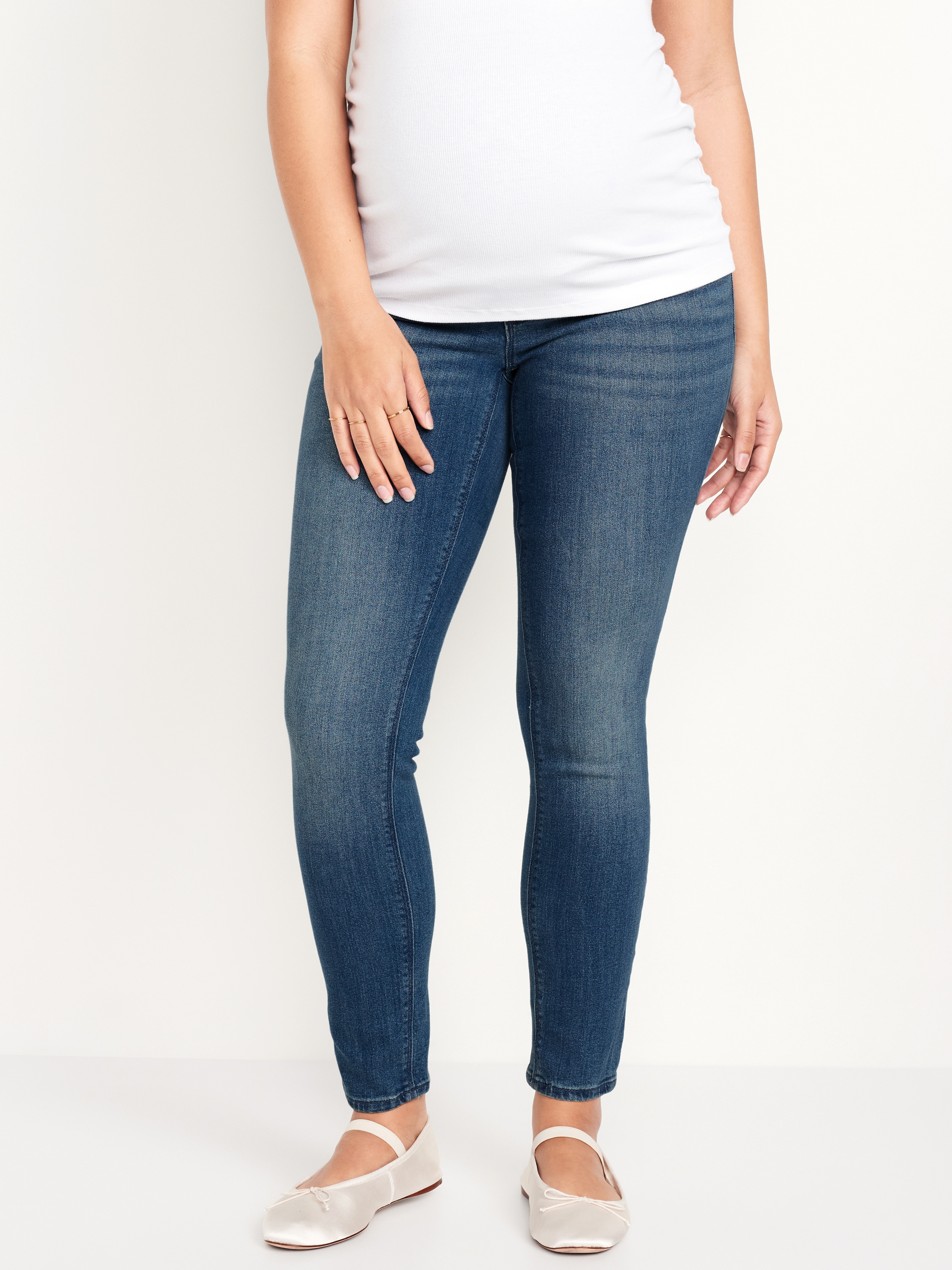 Maternity Full-Panel Skinny Jeans - Campeche - 2