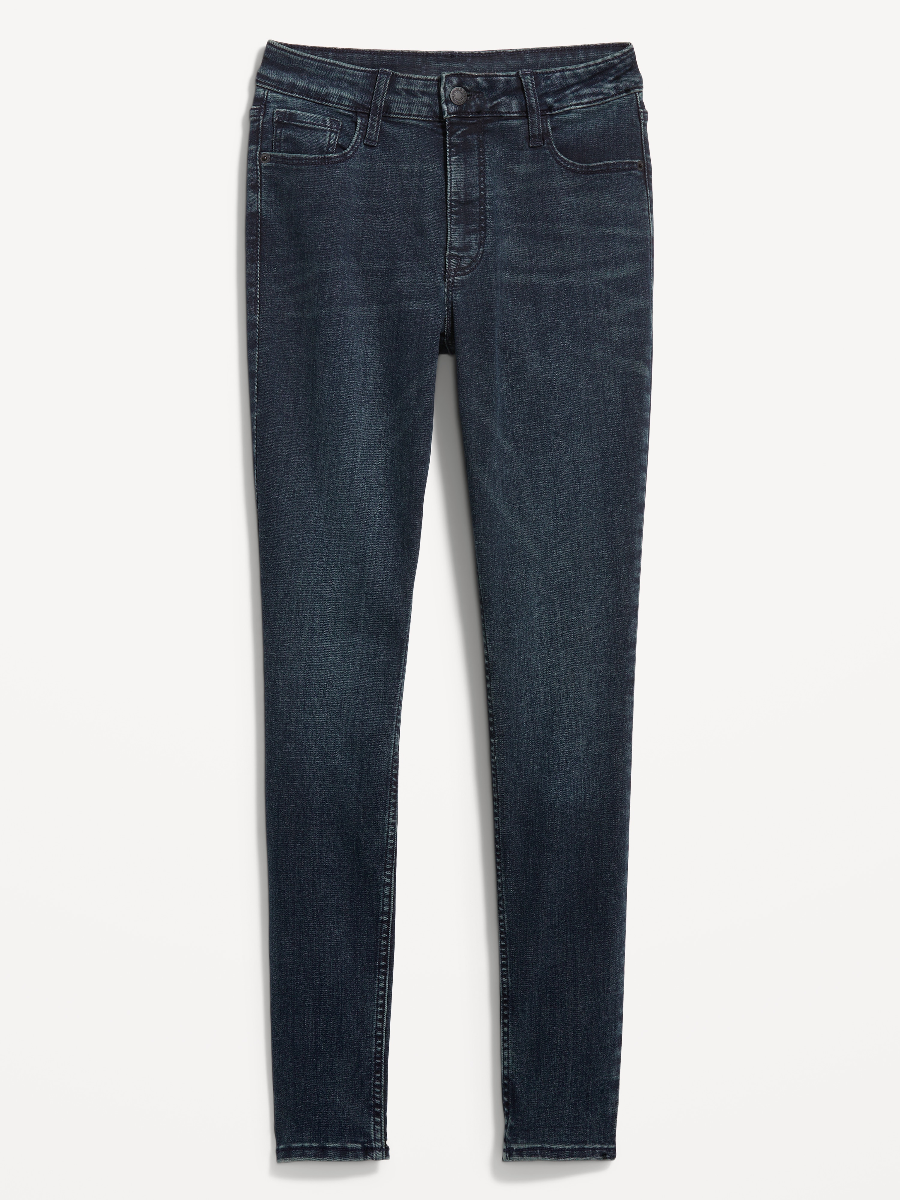 High-Waisted Rockstar Super-Skinny Jeans - Dark Rinse - 4
