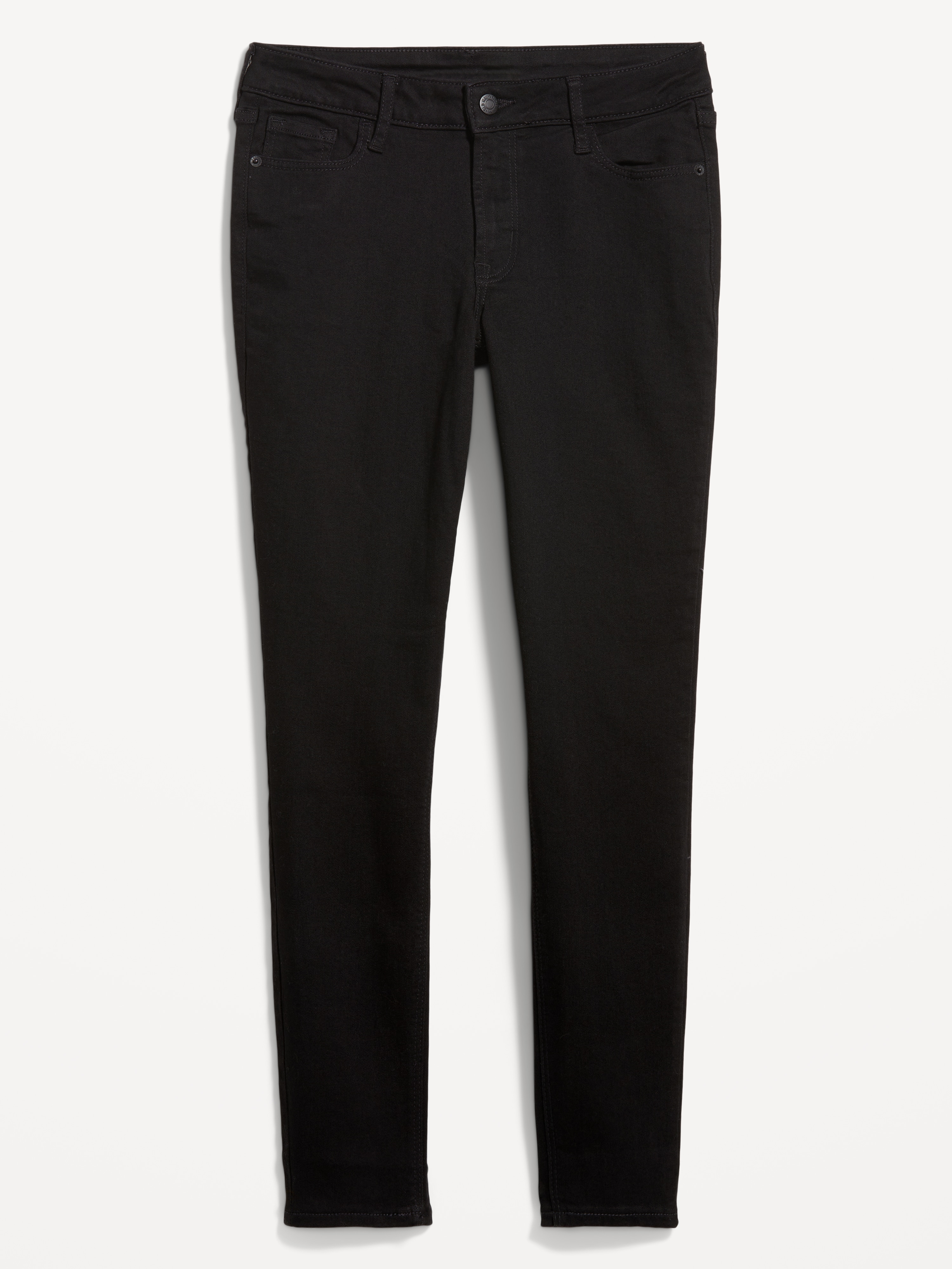 Mid-Rise Rockstar Super-Skinny Jeans - Black Wash - 4