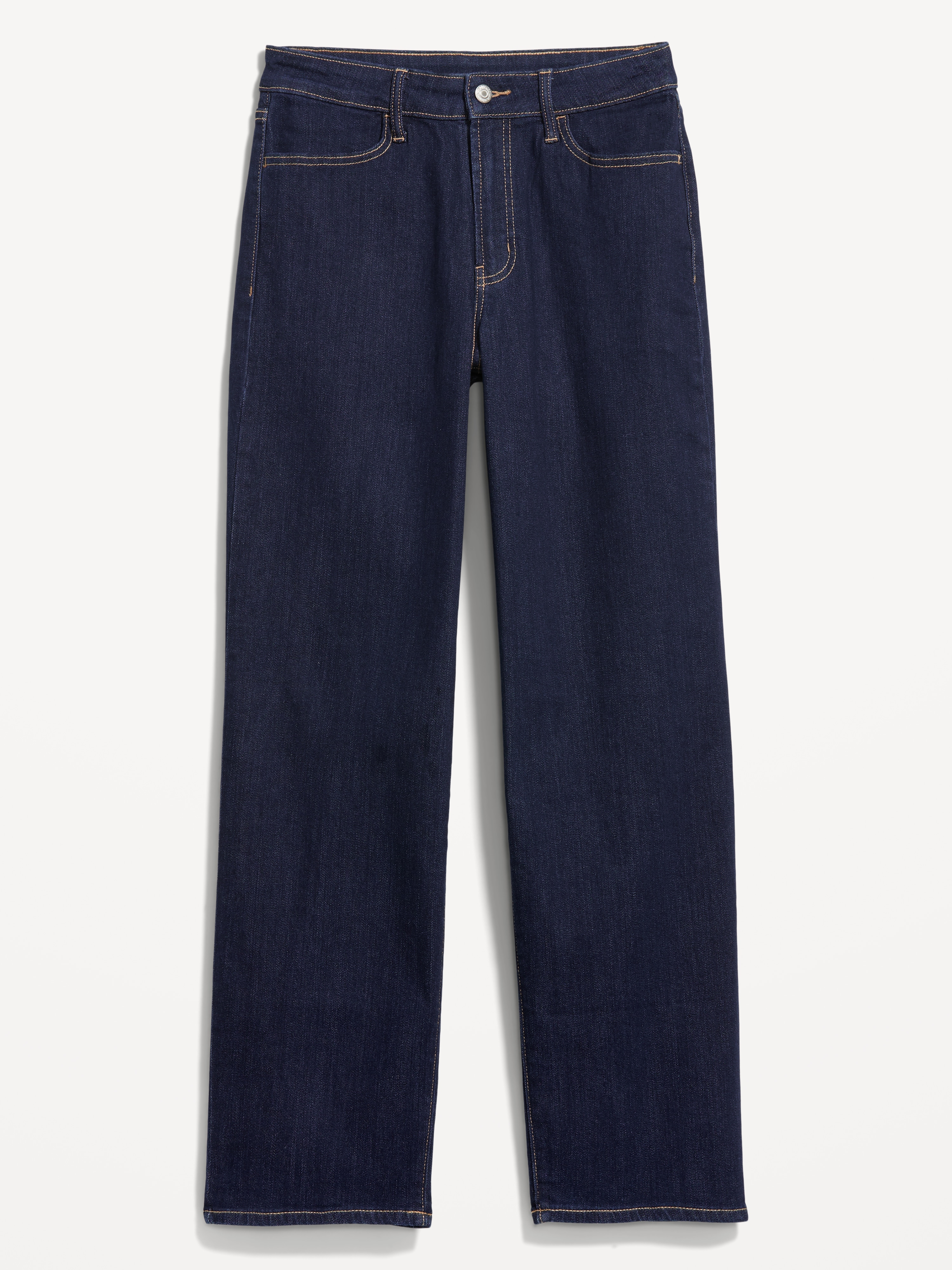 High-Waisted Wow Loose Jeans - Dark Wash - 4