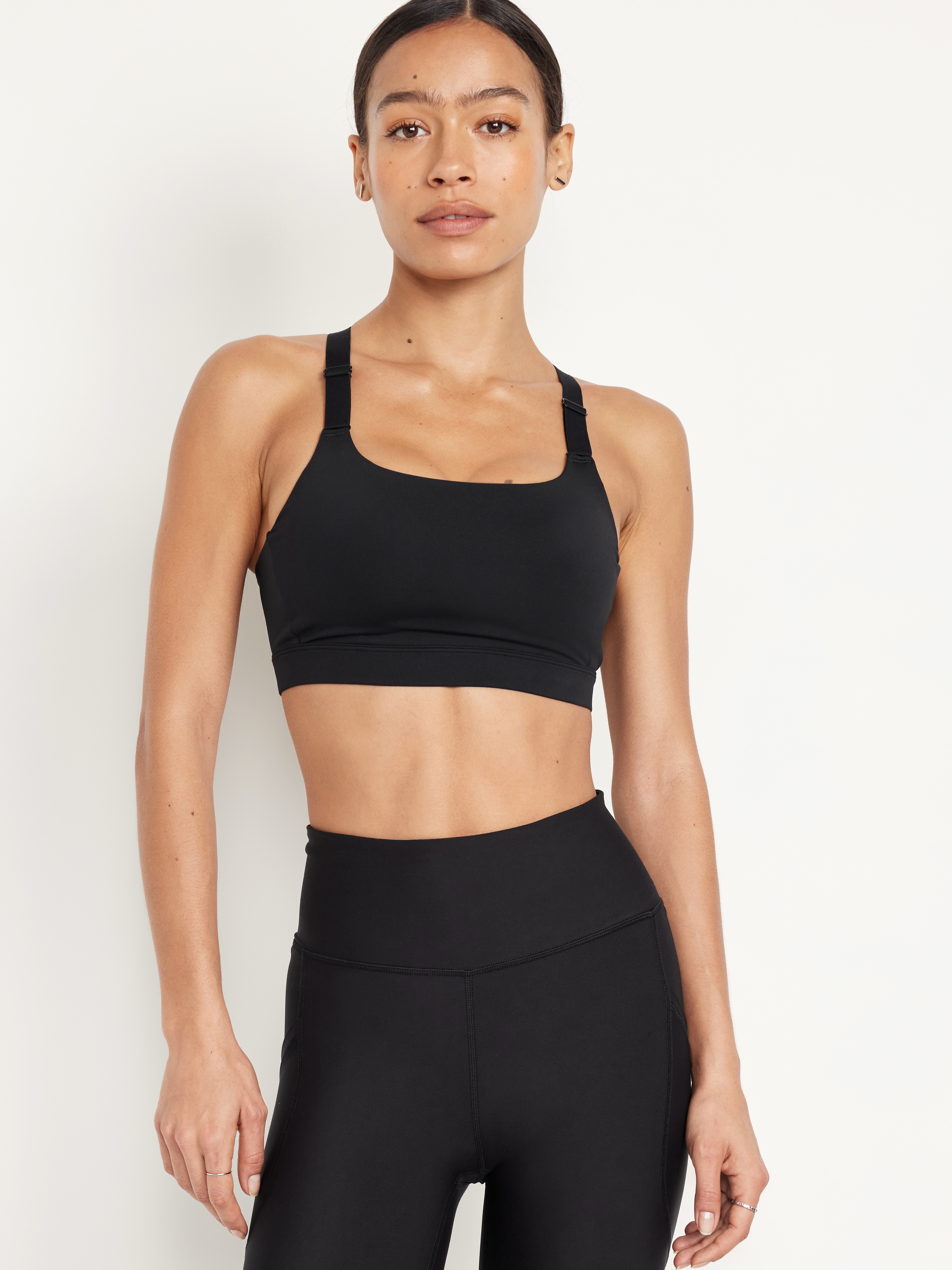 Medium Support PowerSoft Sports Bra - Black Jack - 1