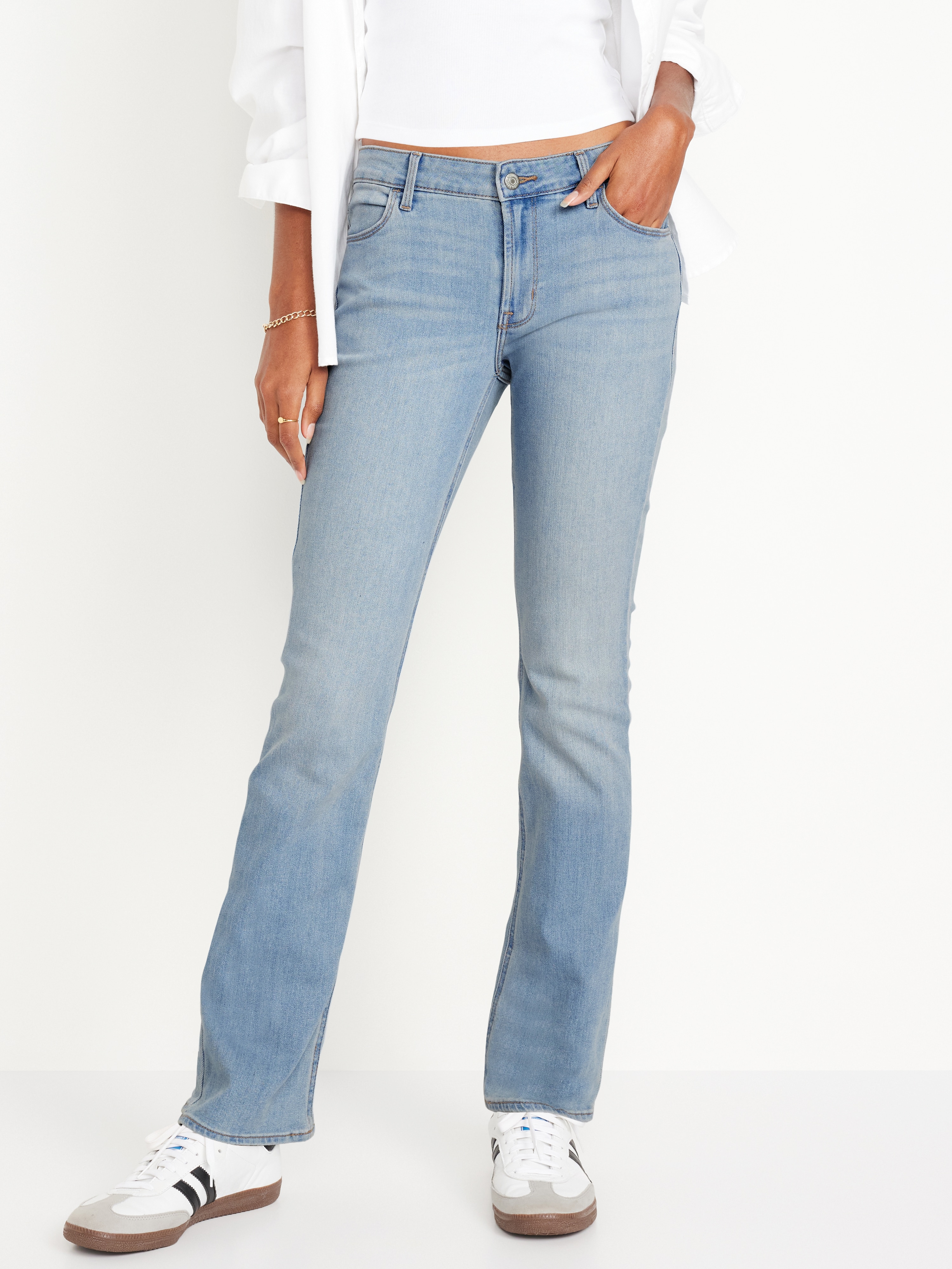 Mid-Rise Wow Boot-Cut Jeans - Light Wash - 2