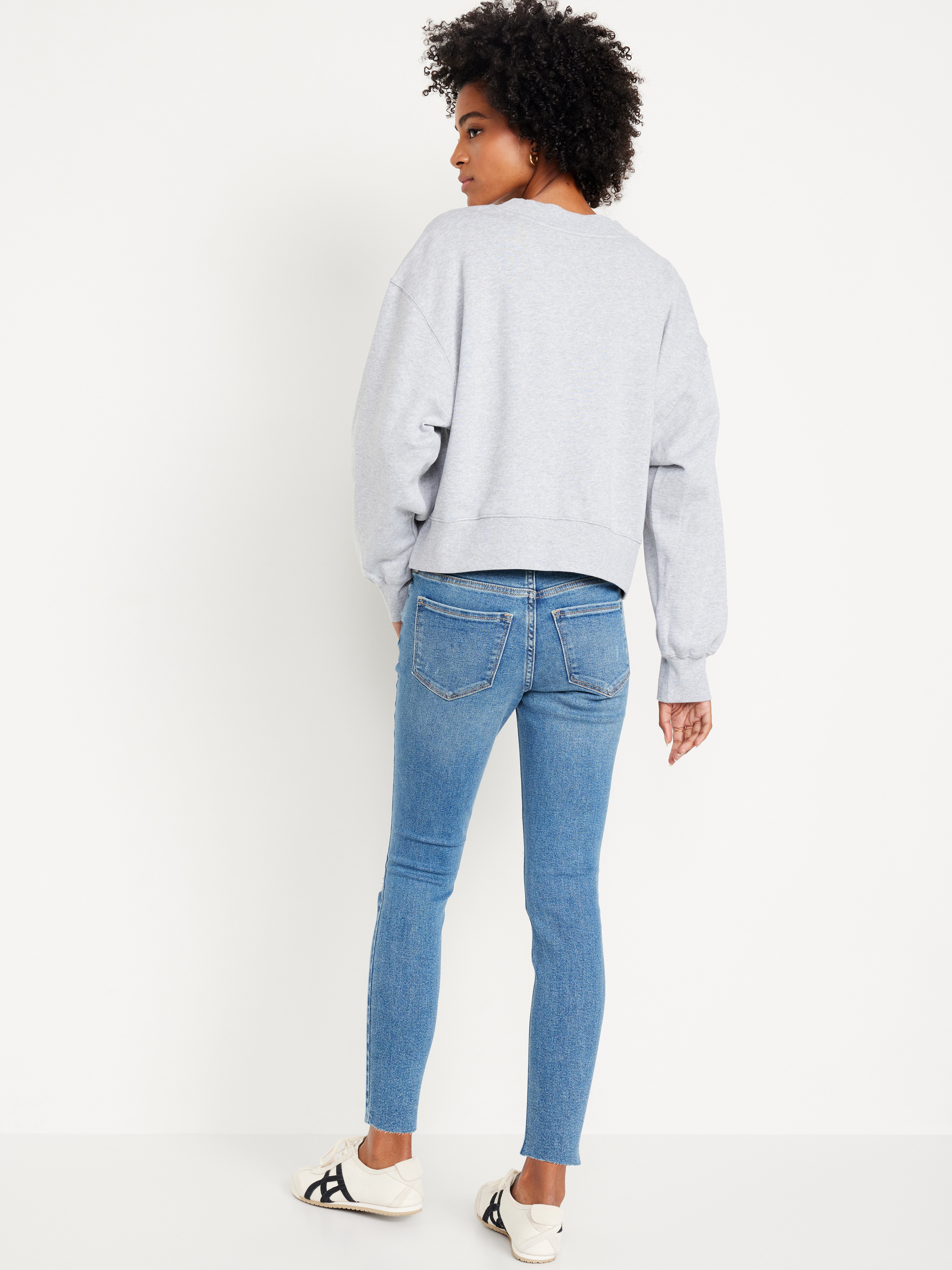 Mid-Rise Rockstar Super-Skinny Jeans - Ripped Medium Wash - 3