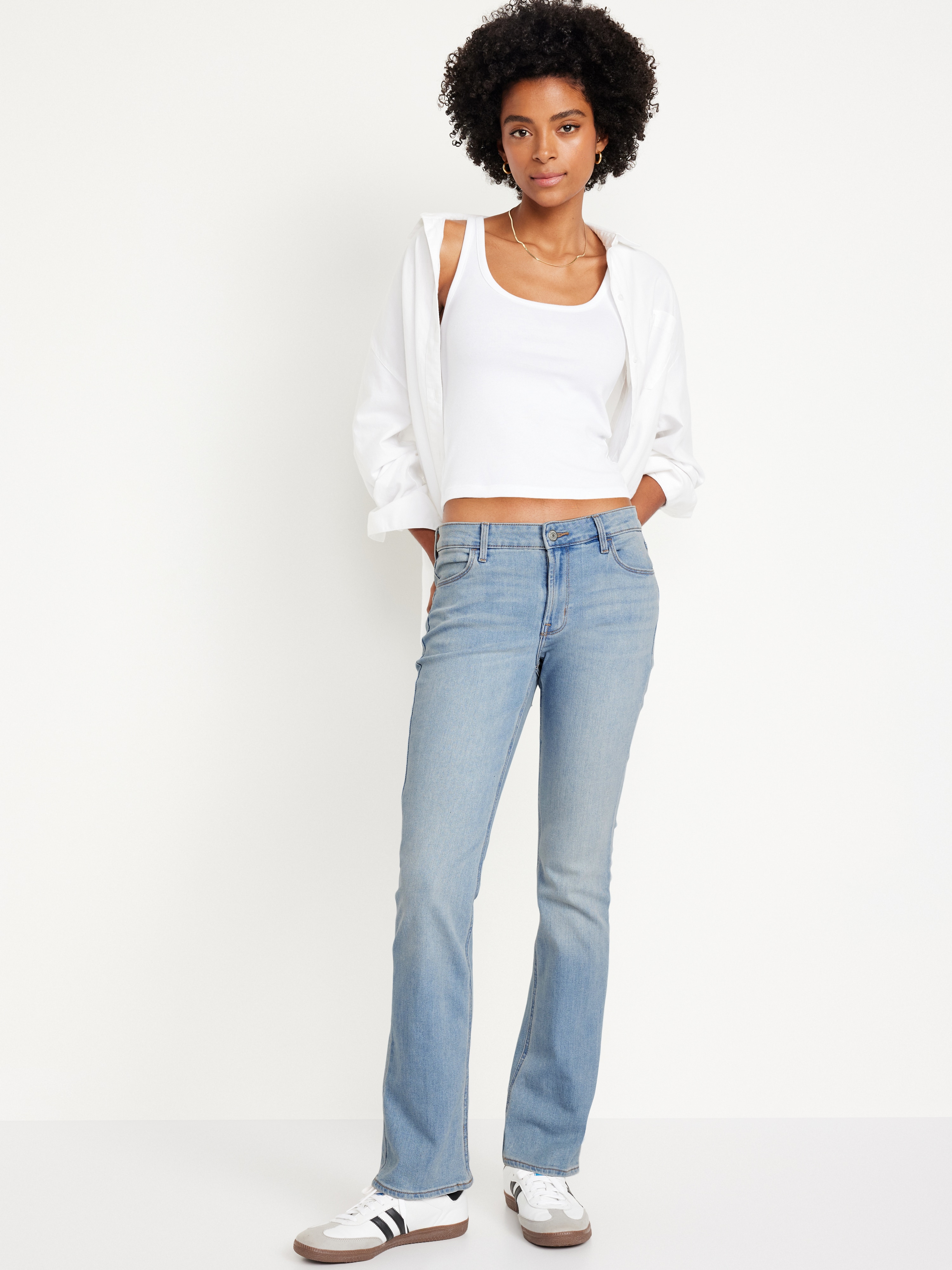 Mid-Rise Wow Boot-Cut Jeans - Light Wash - 1