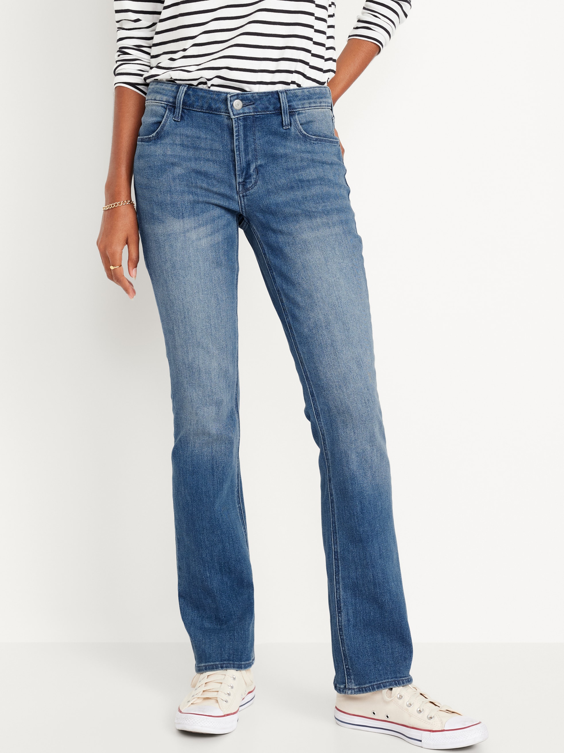 Mid-Rise Wow Boot-Cut Jeans - Medium Wash - 2