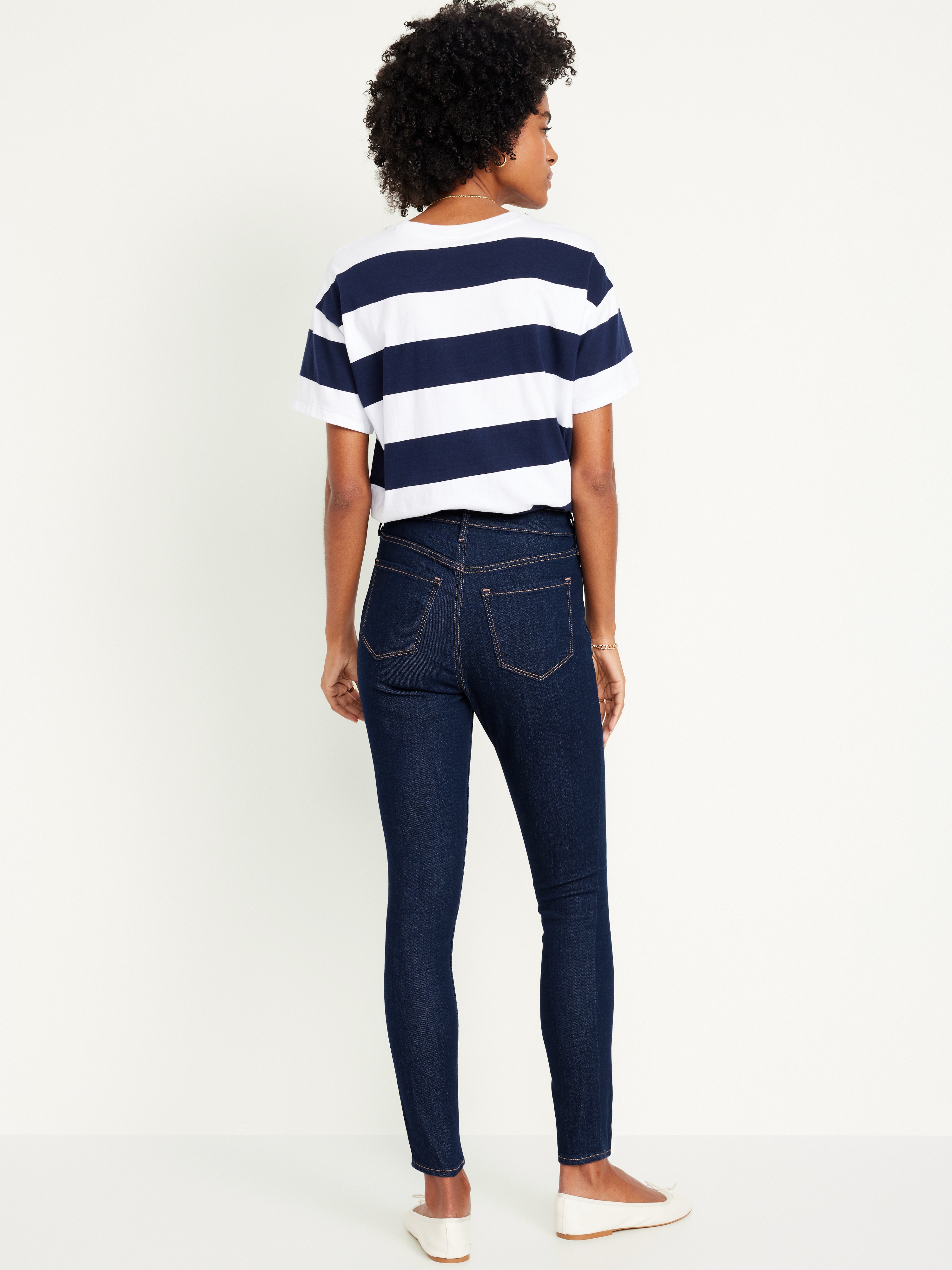 High-Waisted Wow Super-Skinny Jeans - Indigo - 3