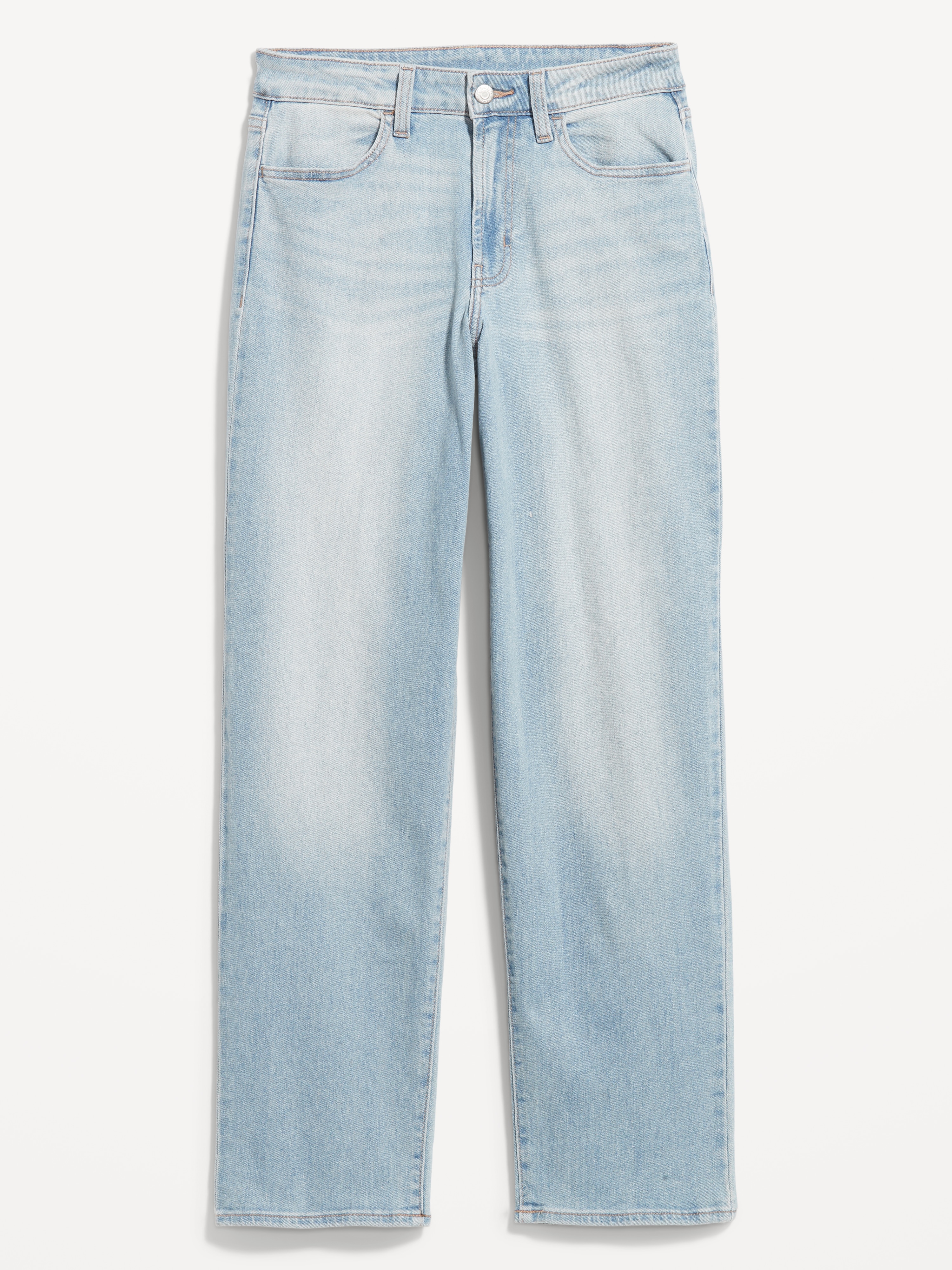 High-Waisted Wow Loose Jeans - Light Wash - 4