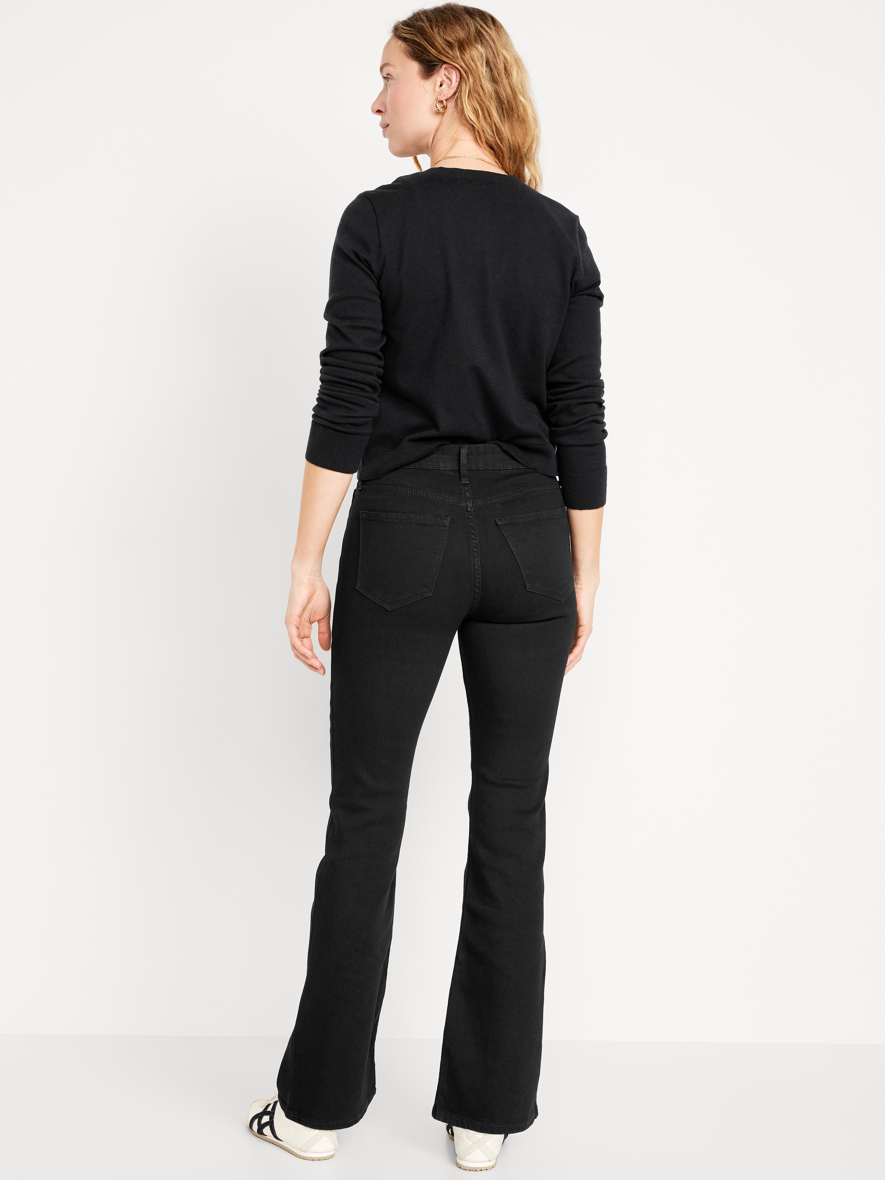 High-Waisted Wow Flare Jeans - Black Jack - 3