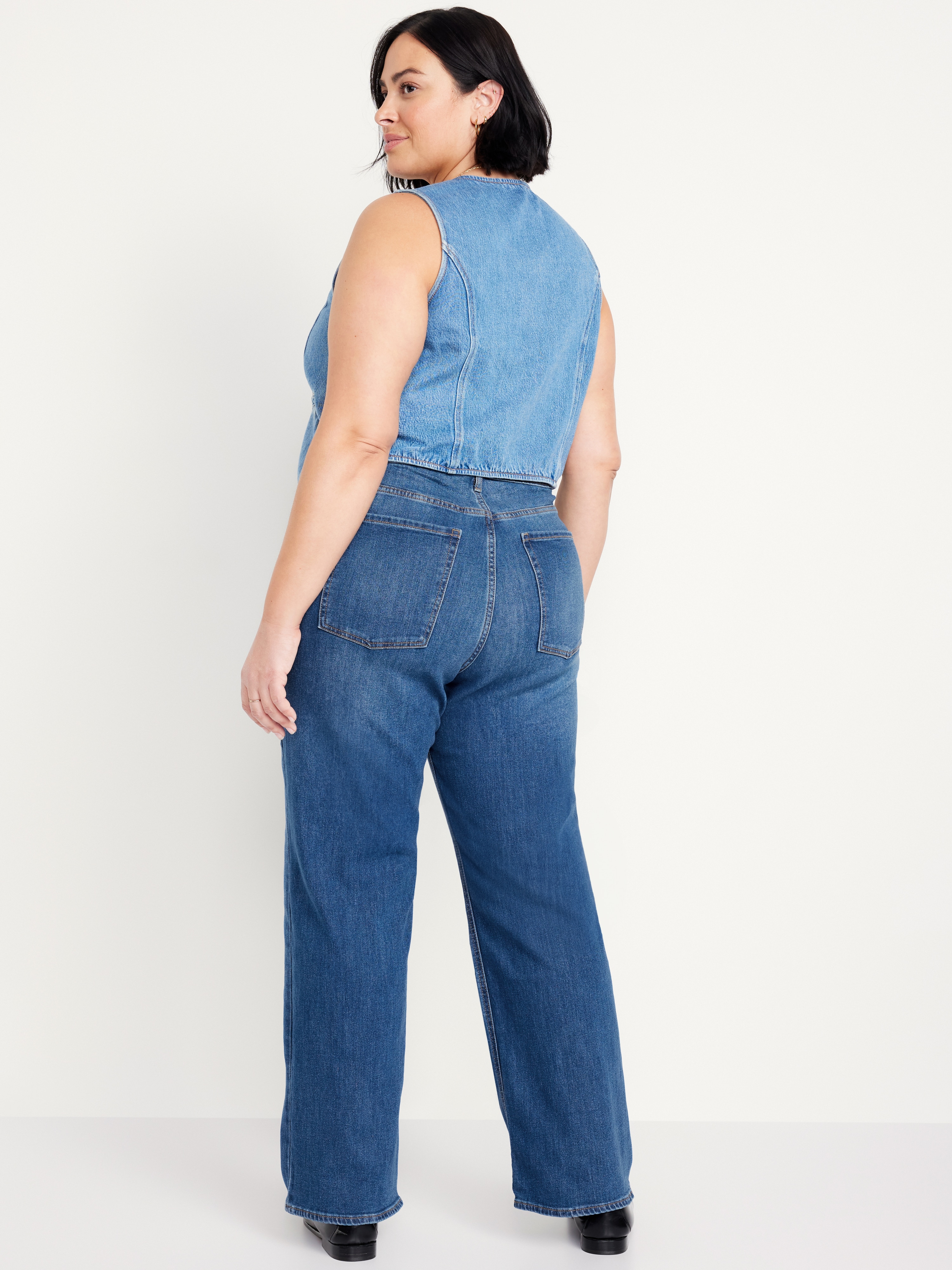 High-Waisted Wow Wide-Leg Jeans - Medium Wash - 7