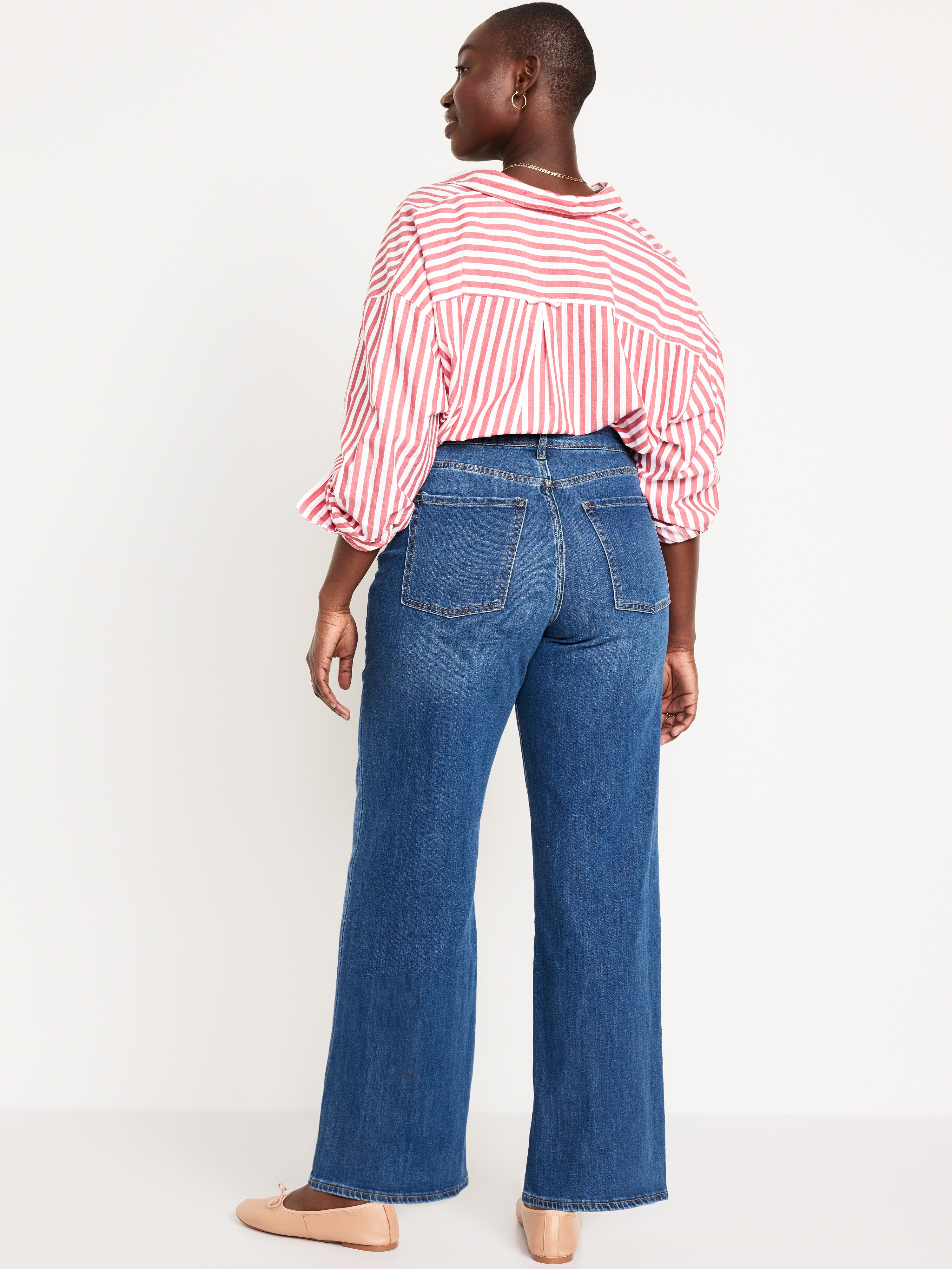 High-Waisted Wow Wide-Leg Jeans - Medium Wash - 5