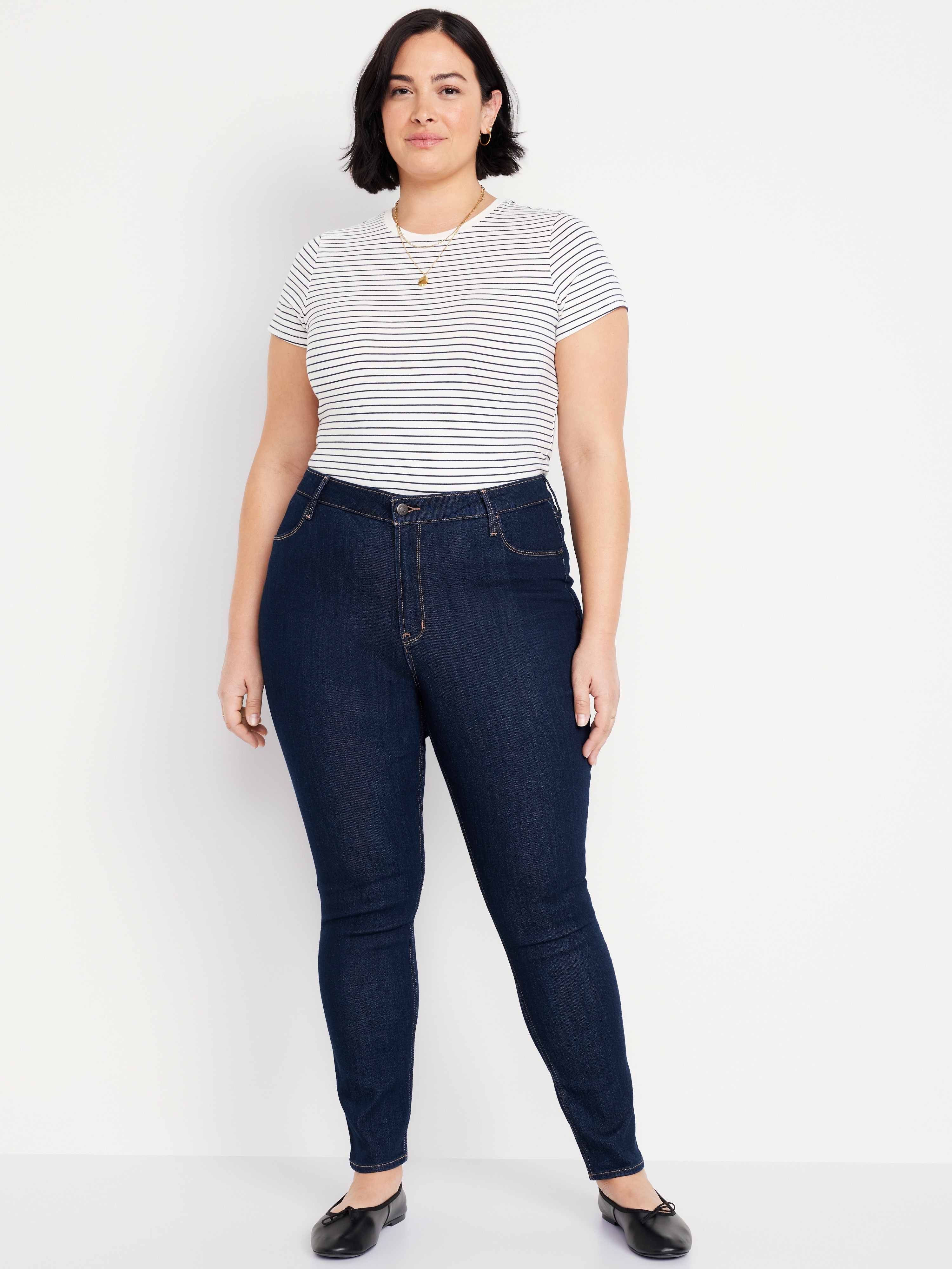 High-Waisted Wow Super-Skinny Jeans - Indigo - 7