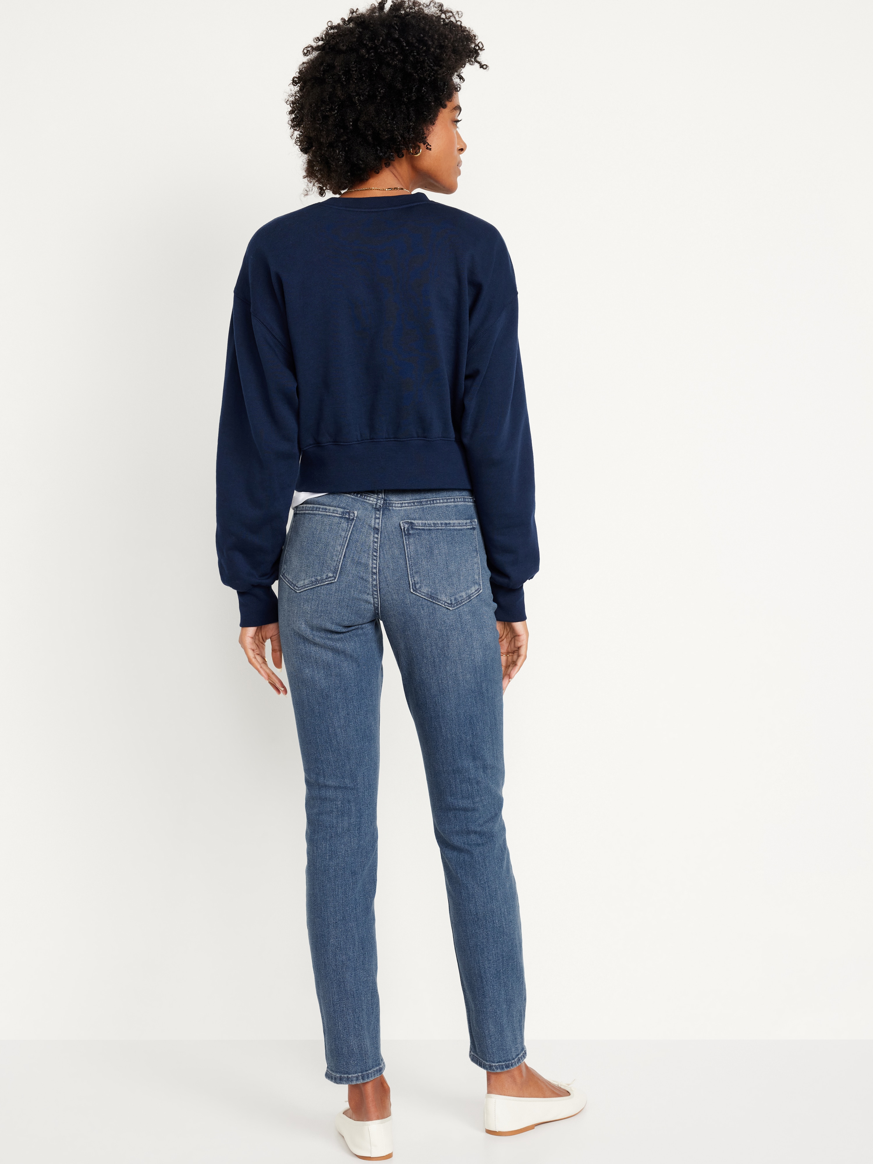 High-Waisted Wow Straight Ankle Jeans - Medium Wash - 3