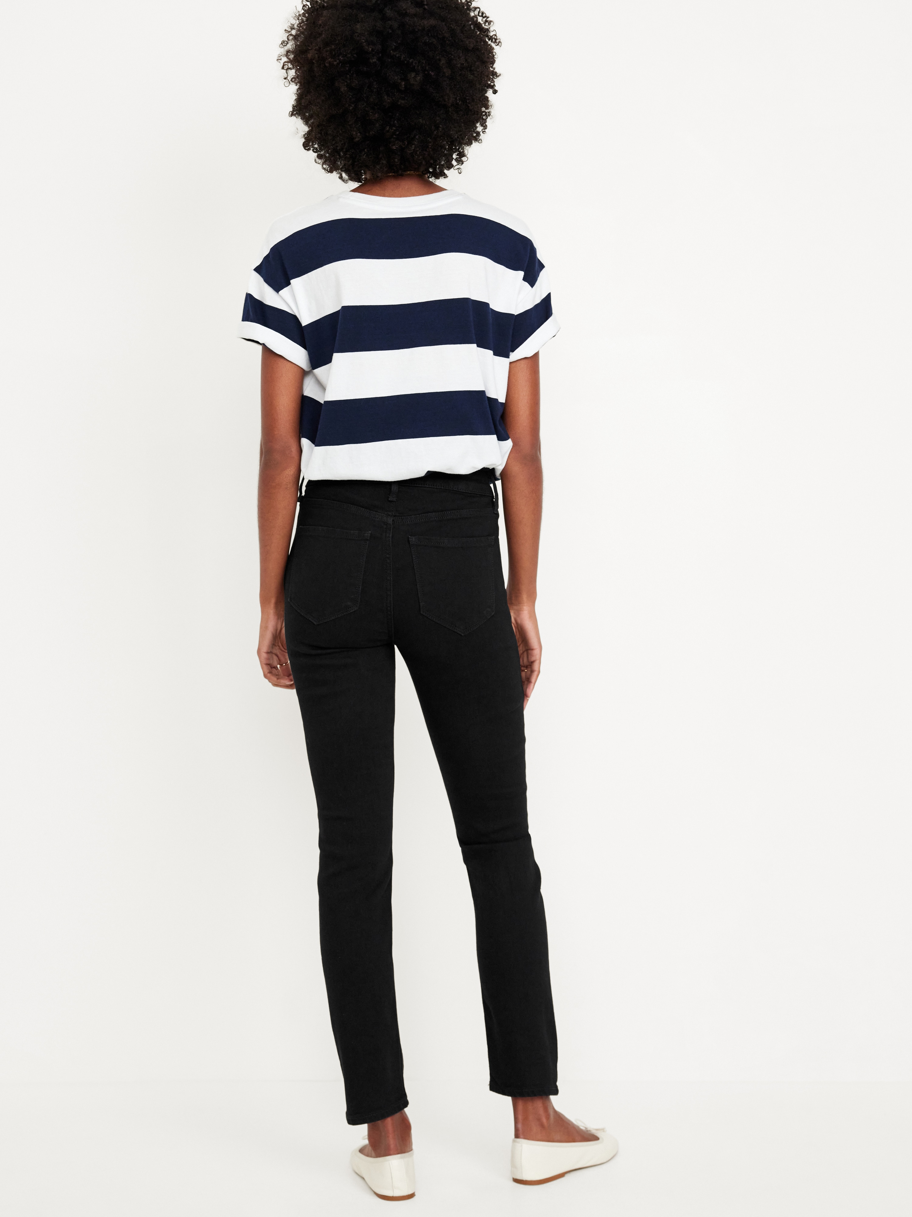 High-Waisted Wow Straight Ankle Jeans - Black Jack - 3