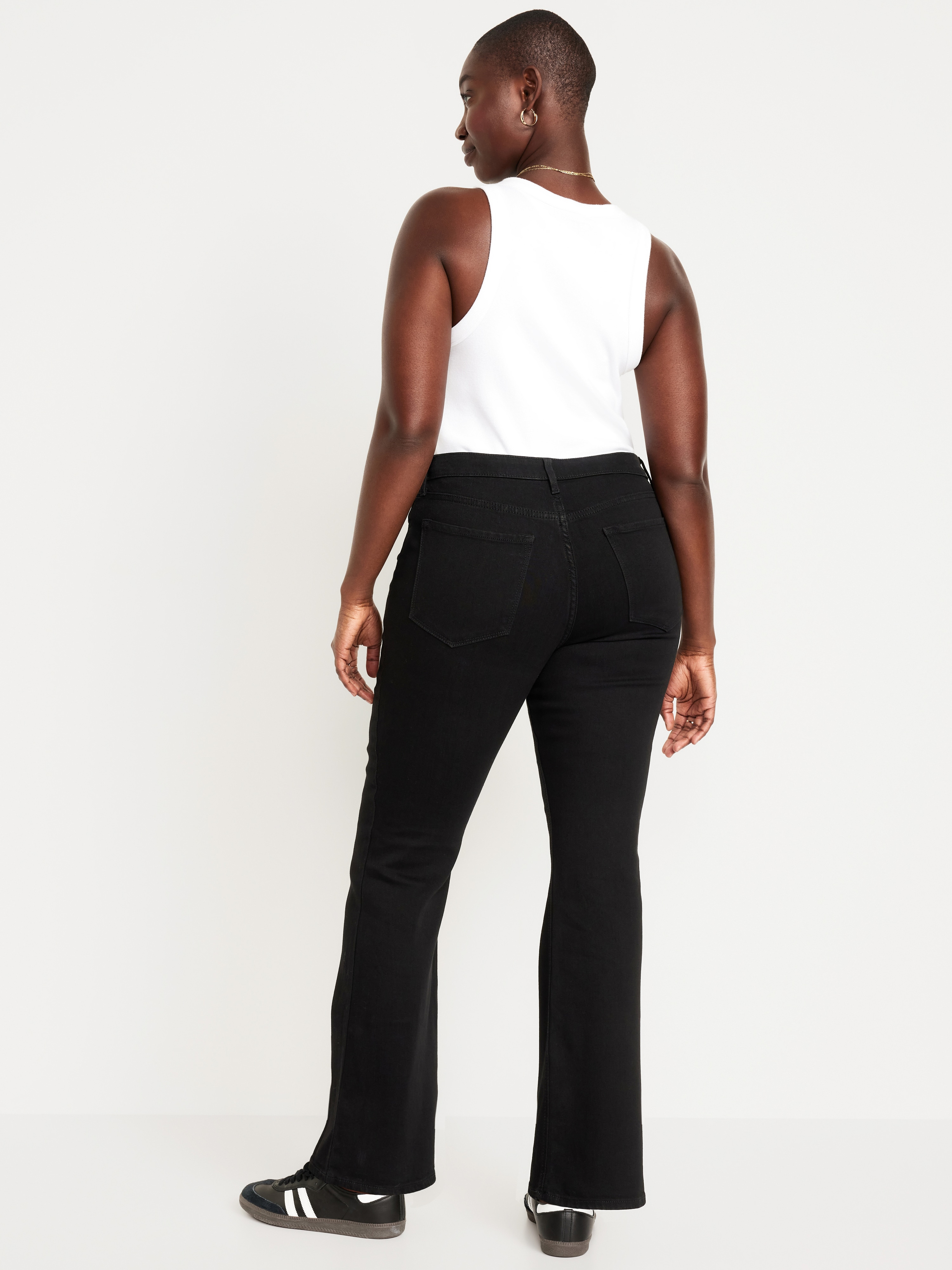 High-Waisted Wow Flare Jeans - Black Jack - 5