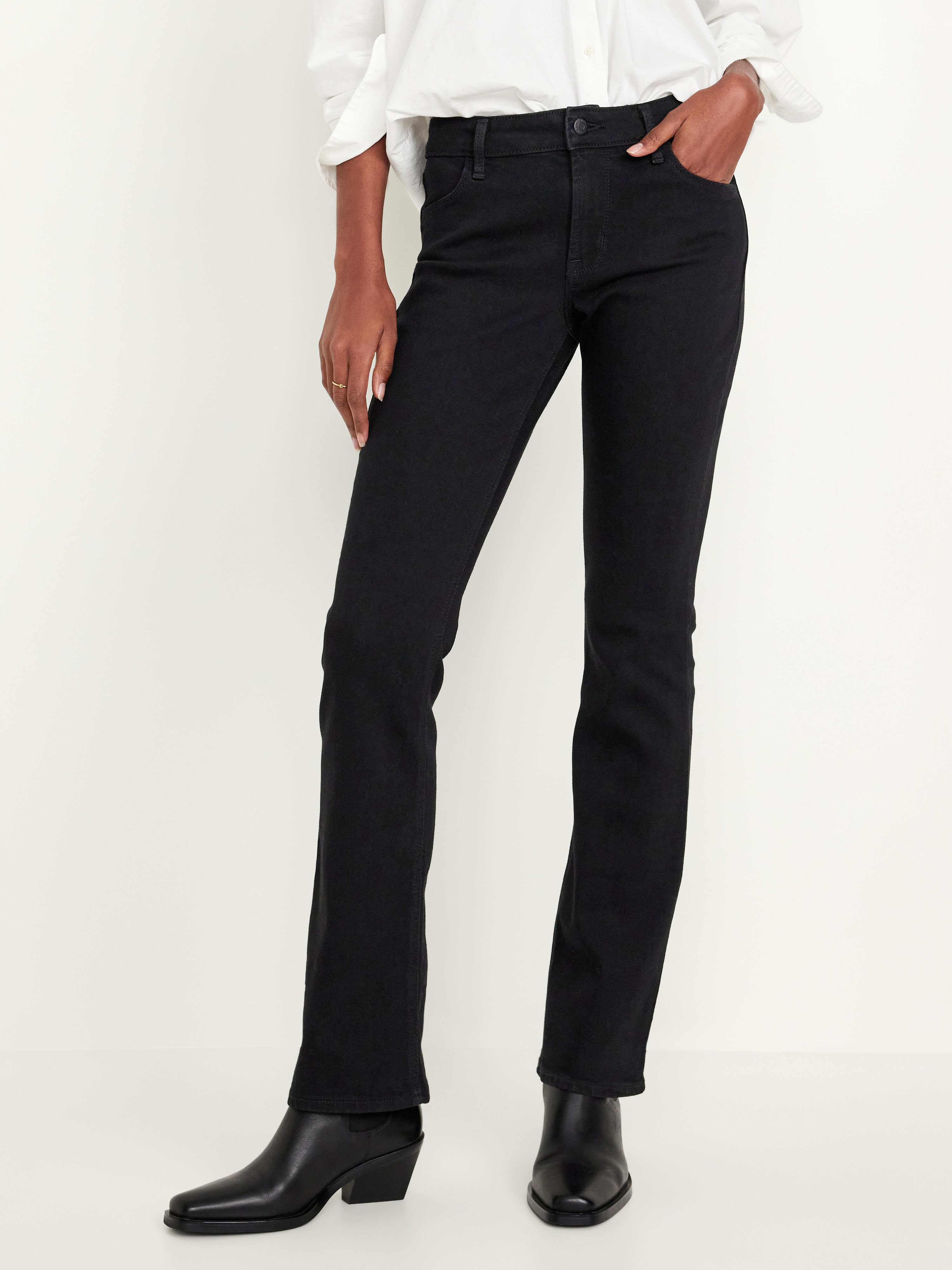 Mid-Rise Wow Boot-Cut Jeans - Black Jack - 2