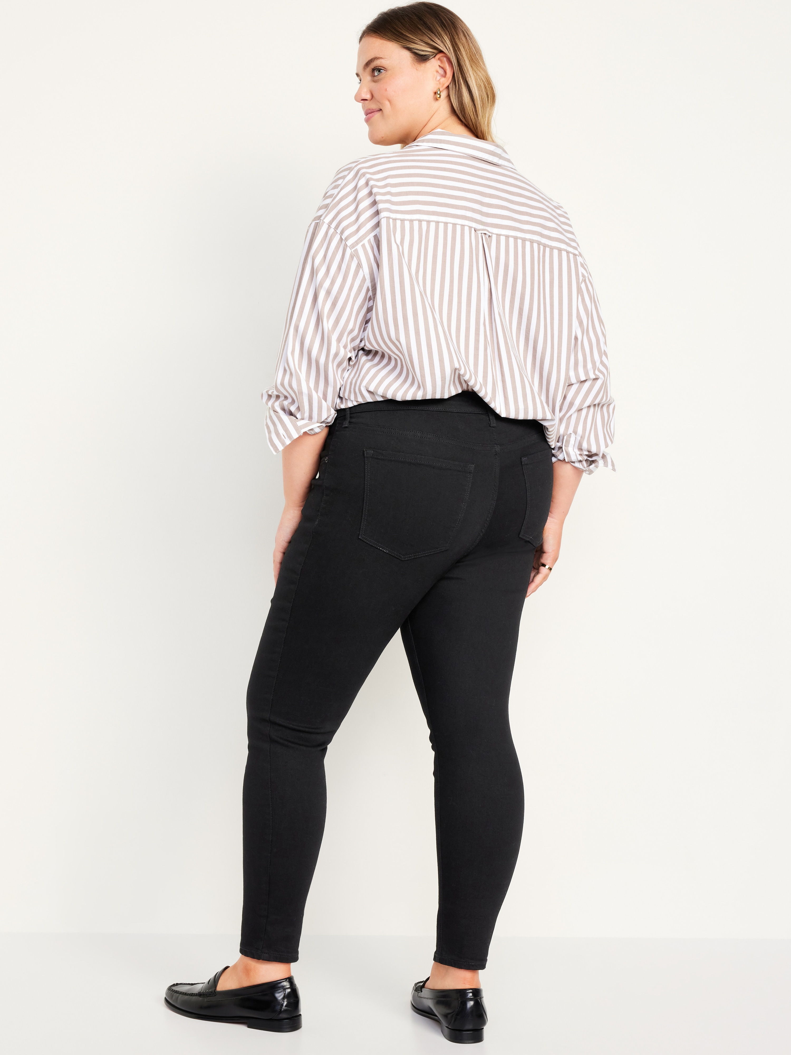 Mid-Rise Rockstar Super-Skinny Jeans - Black Wash - 8
