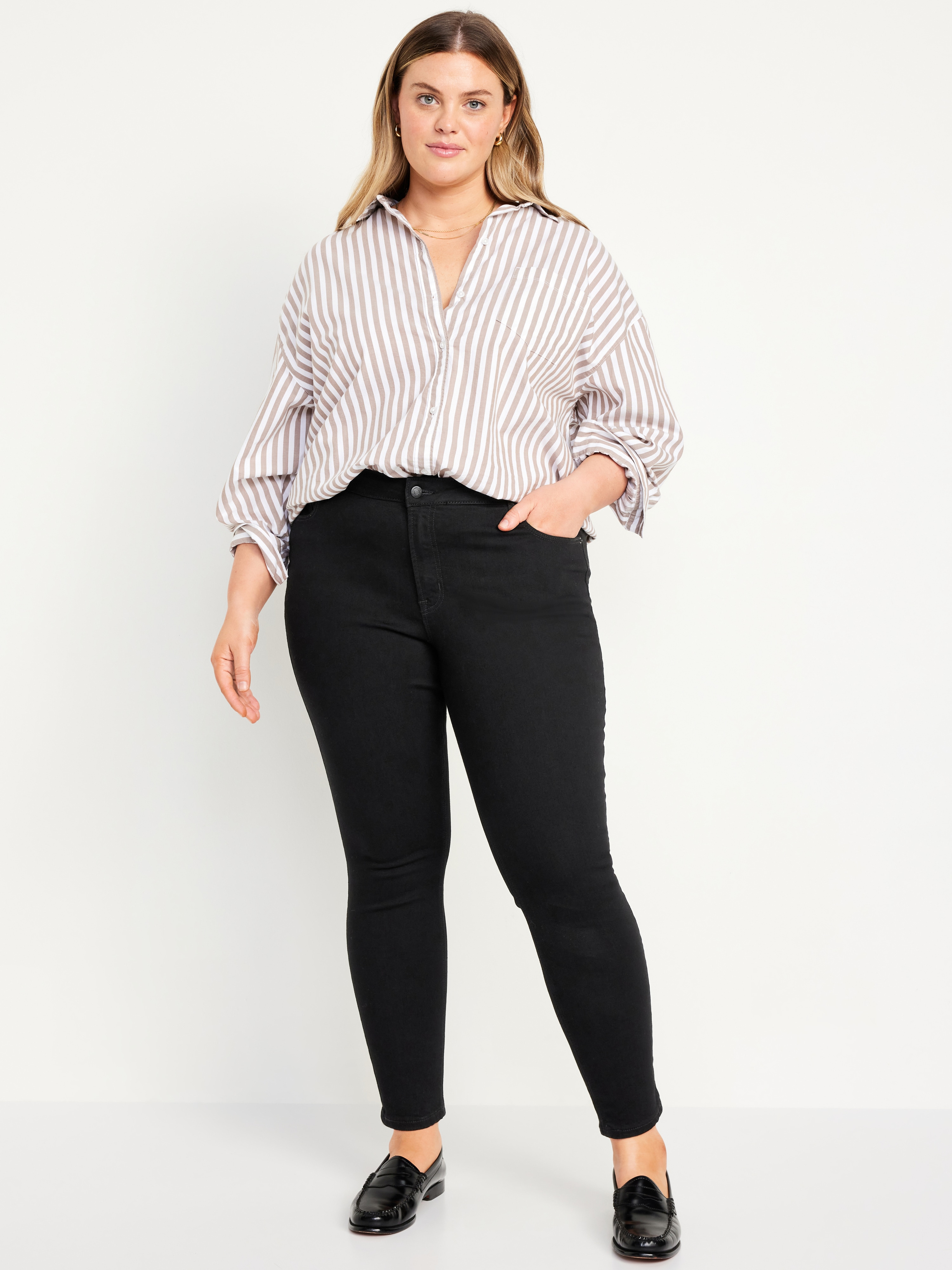 Mid-Rise Rockstar Super-Skinny Jeans - Black Wash - 7