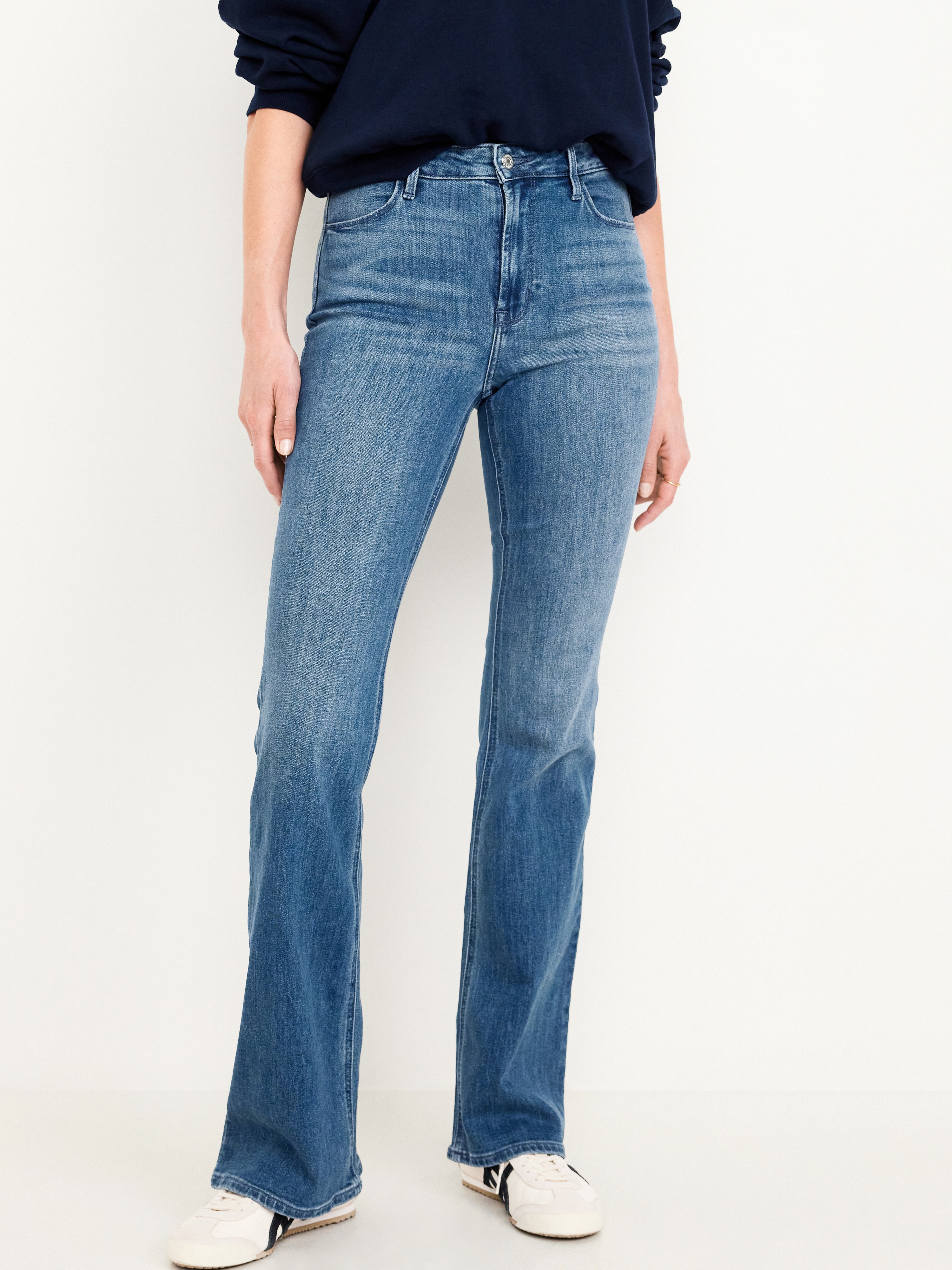 High-Waisted Wow Flare Jeans - Medium Wash - 2