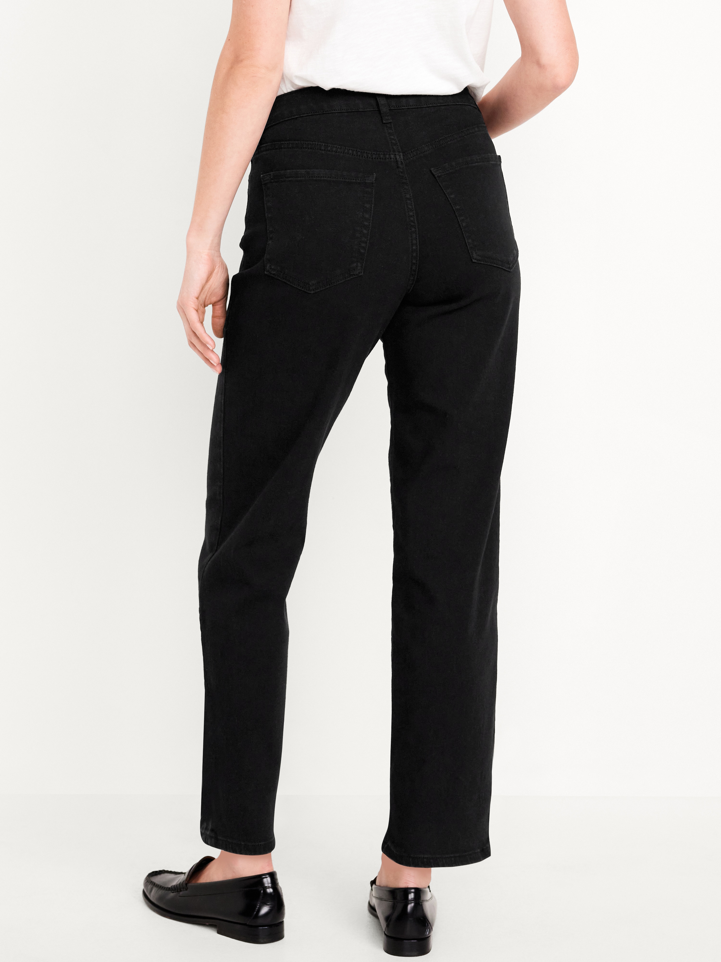 High-Waisted Wow Loose Jeans - Black Wash - 3