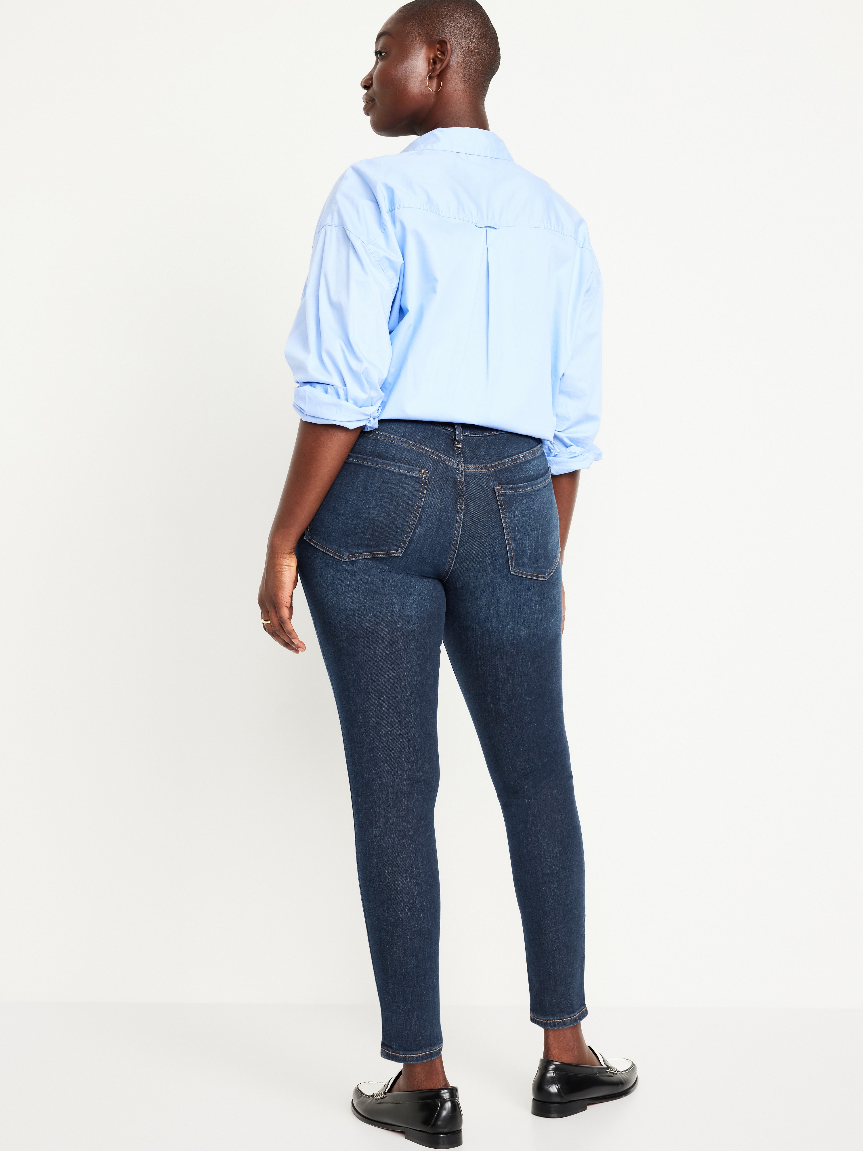 Mid-Rise Rockstar Super-Skinny Jeans - Dark Wash - 6