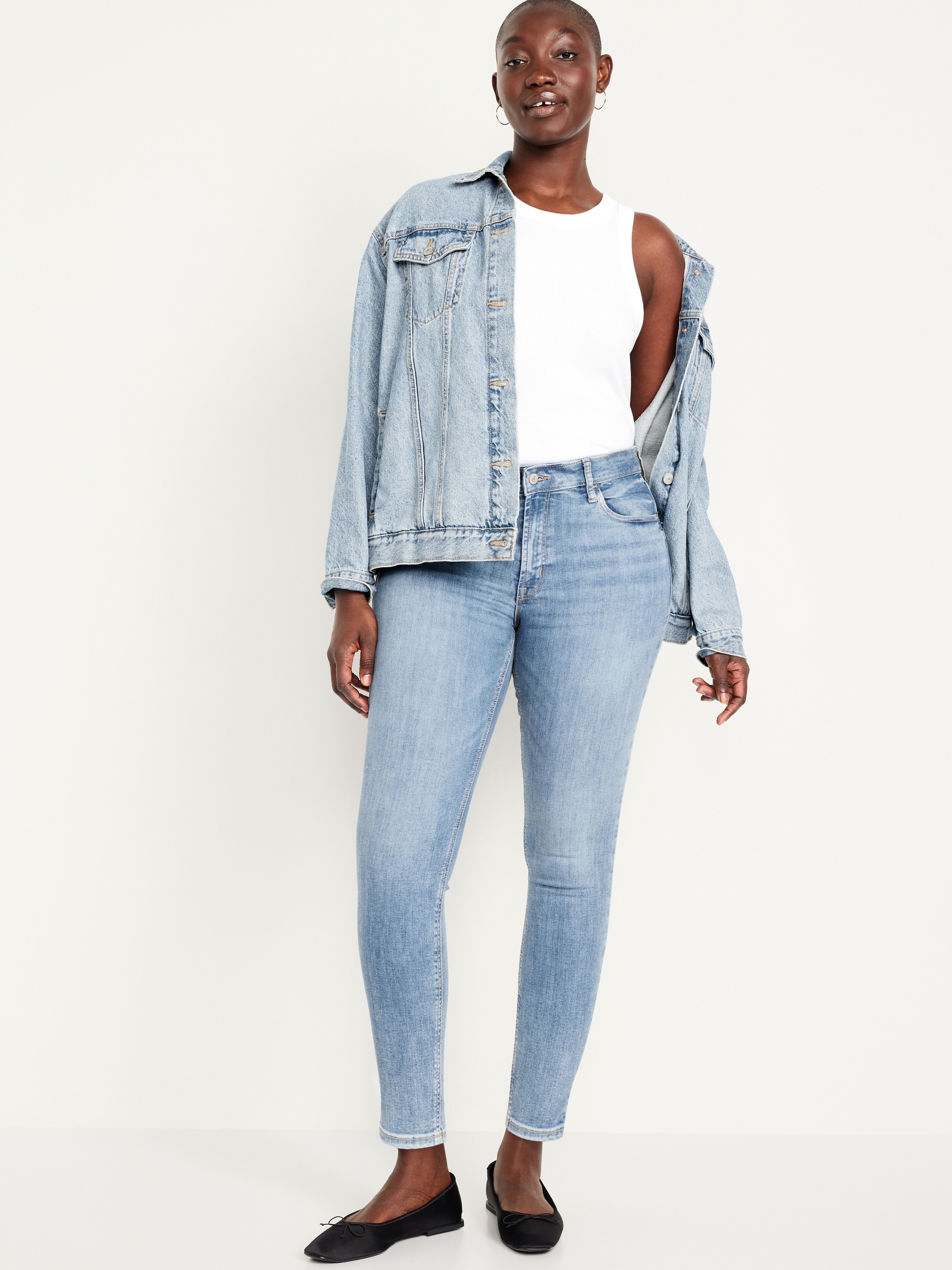 Mid-Rise Rockstar Super-Skinny Jeans - Faded Light Wash - 5