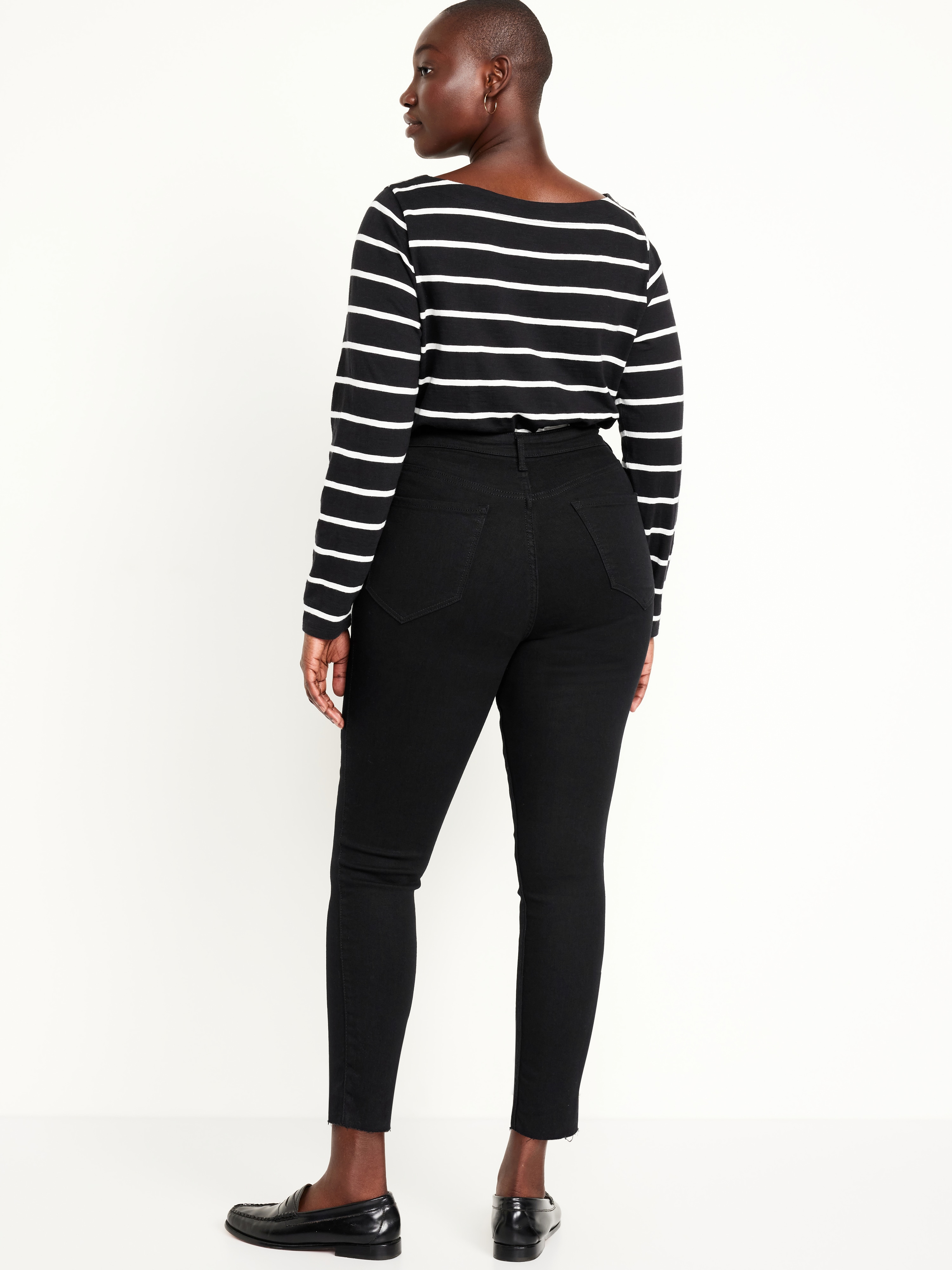 Extra High-Waisted Rockstar 360° Stretch Super-Skinny Jeans - Black Wash - 5